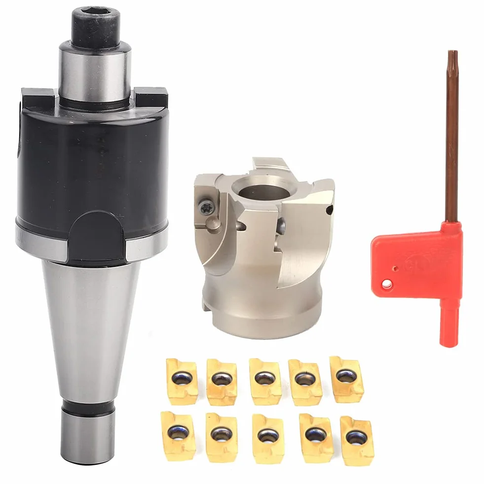 Inserto Per Fresa CNC Nt30 Fmb22, Fresa Per Spianatura, Fresa Frontale Con Testa Di Taglio 50, Macchina Utensile CNC Apmt1604 (10xMilling Inserts)