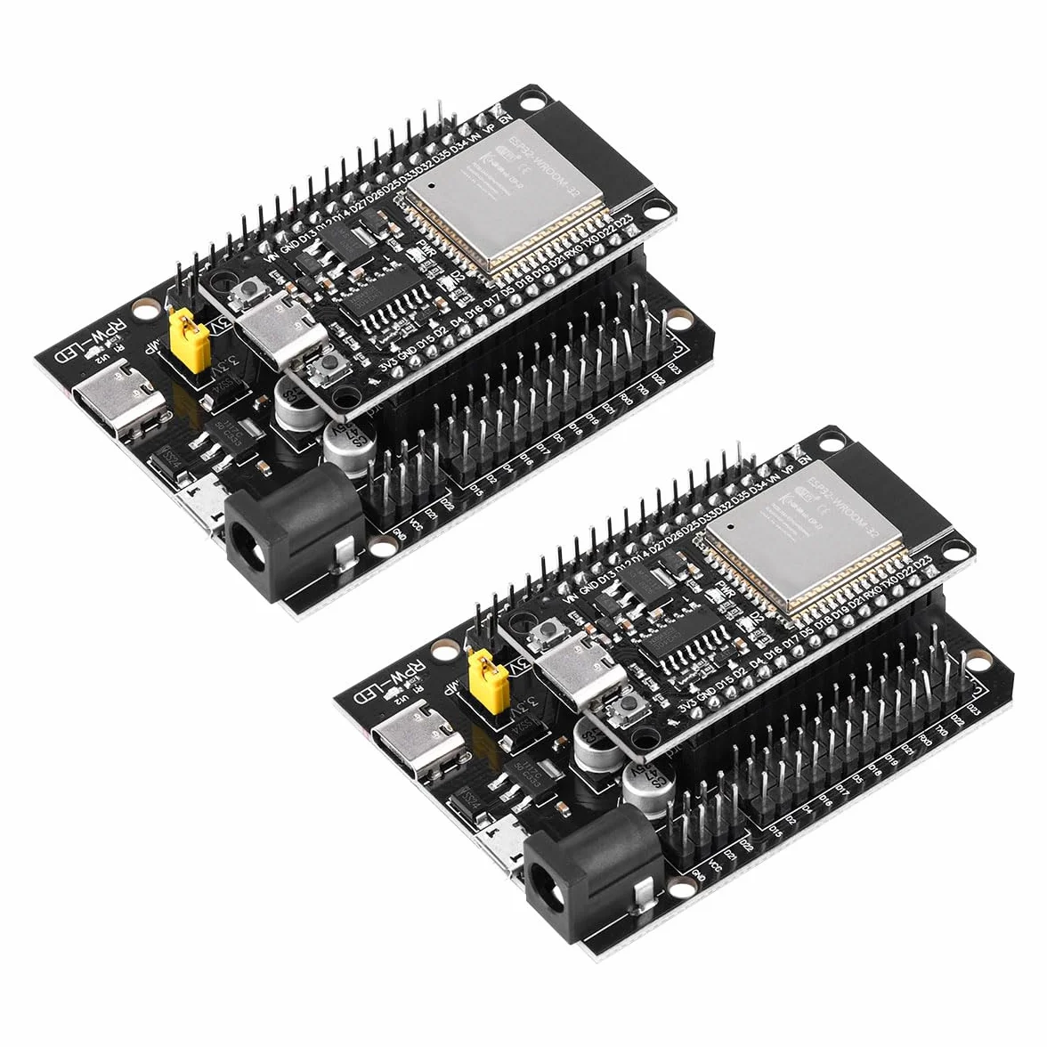 2 set per ESP32S e adattatore terminale NodeMcu per ESP32 Scheda di sviluppo WiFi Bluetooth WLAN Chip CH340