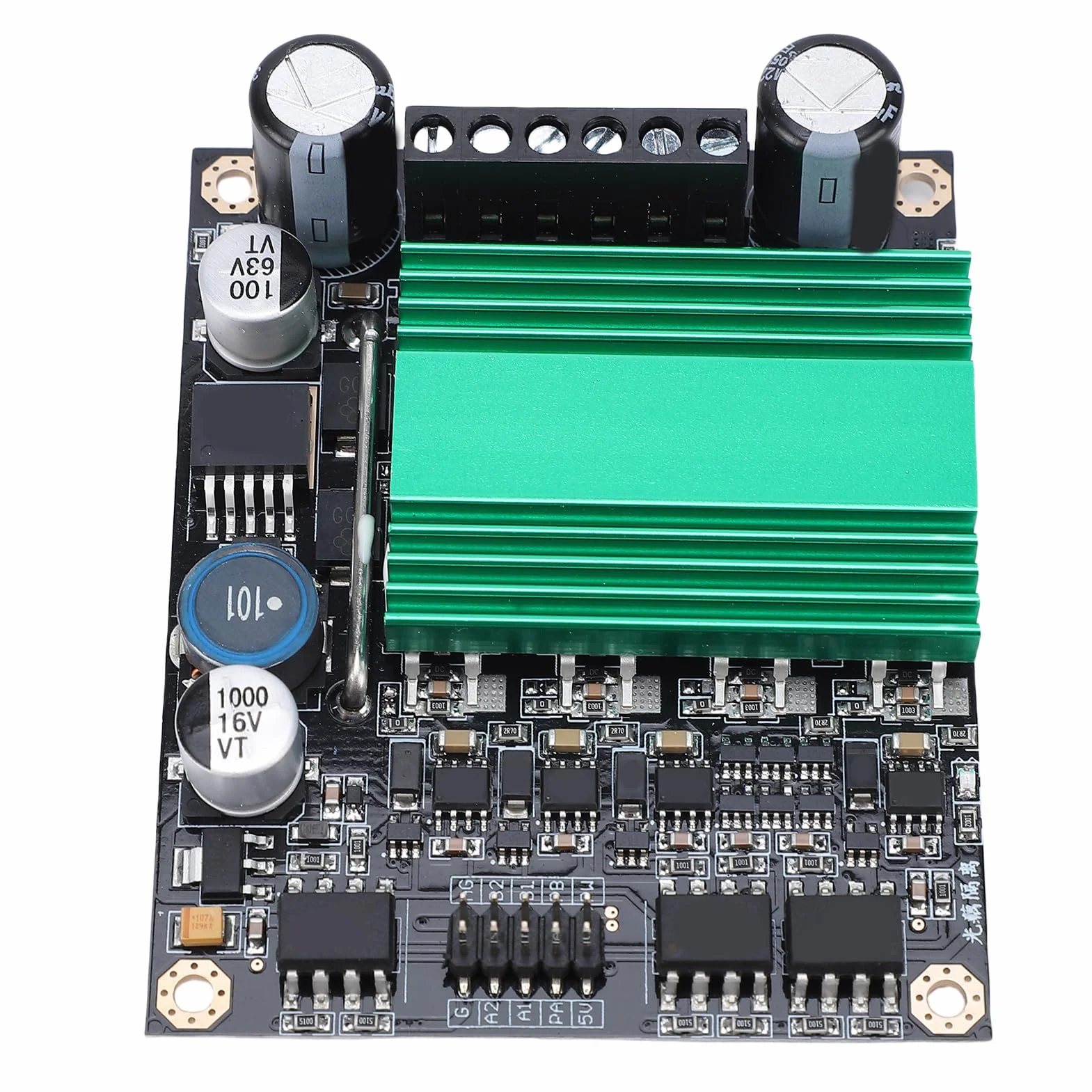 Modulo Driver Motore CC da 100 A, Controller A Ponte H A Doppio Canale con Dissipatore di Calore e Isolamento Optoaccoppiatore, Ideale per l'automazione Industriale di Robot Fai-da-te