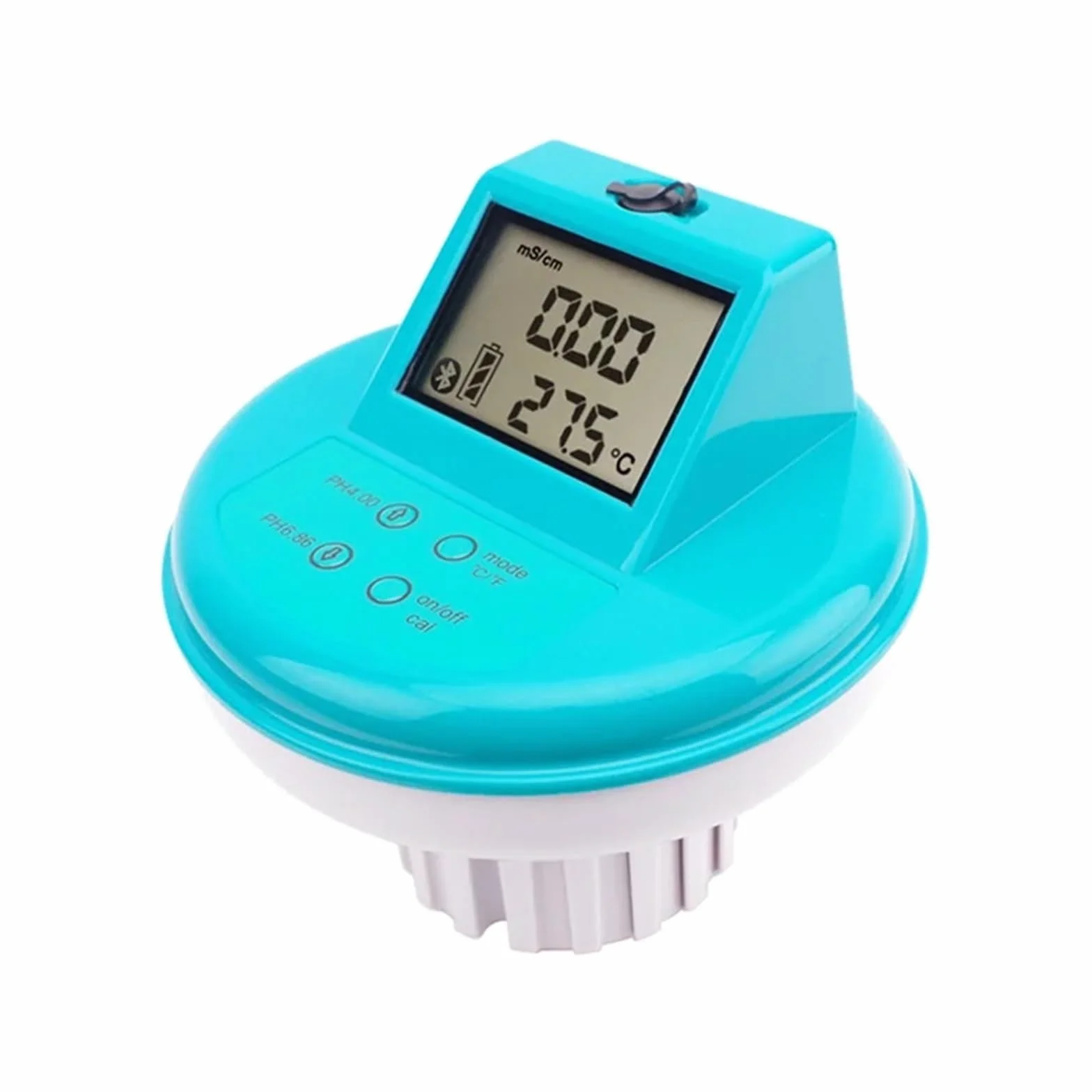 Misuratore di pH, EC, temperatura, ORP, 4 in 1, tester qualità acqua, misuratore conduttività for acquari, piscine, acquacoltura, letture dati APP,Multifunzionale