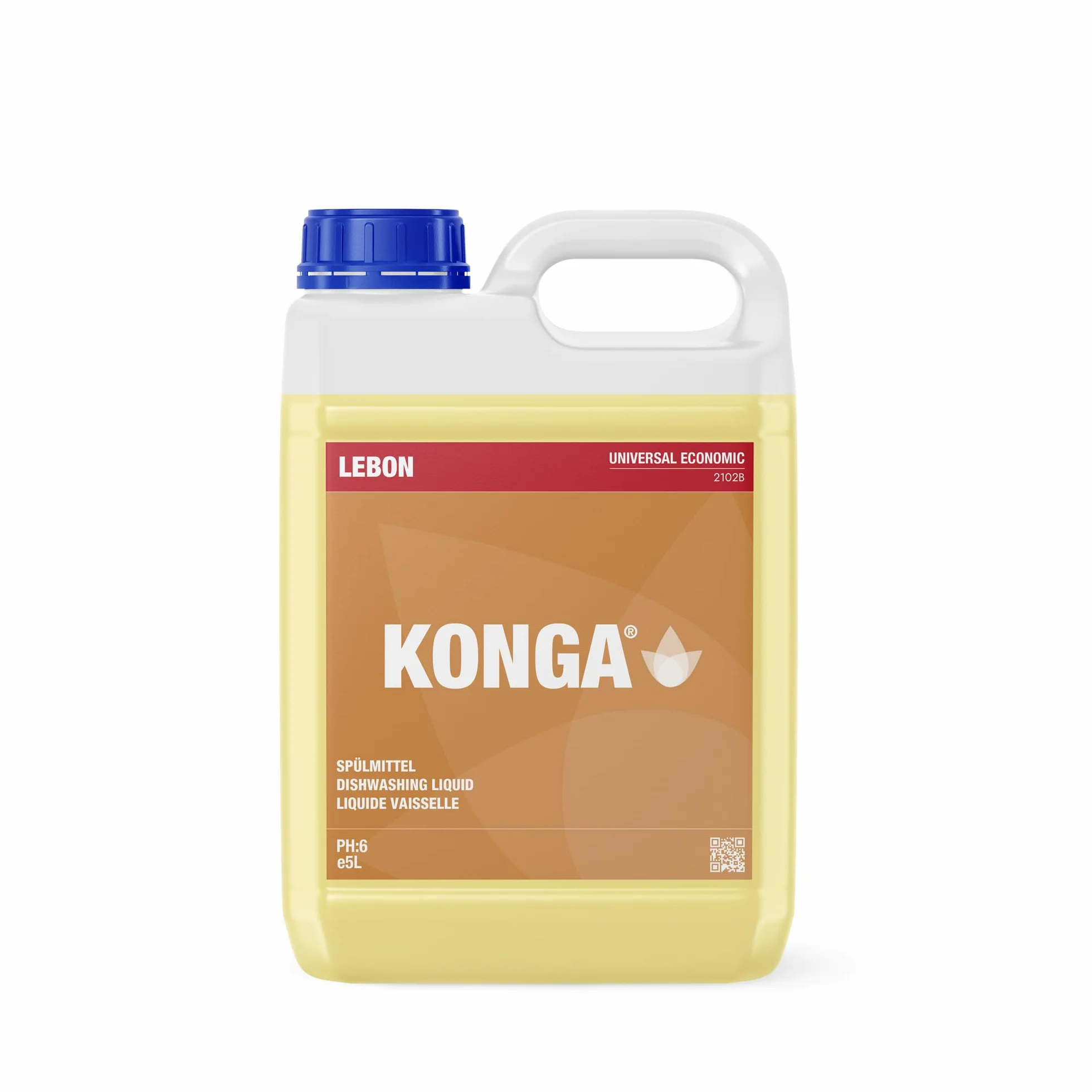 Konga Detersivo universale per lavastoviglie – Detergente multiuso concentrato per stoviglie, pH neutro, per gastronomia, industria e casa (5 l)