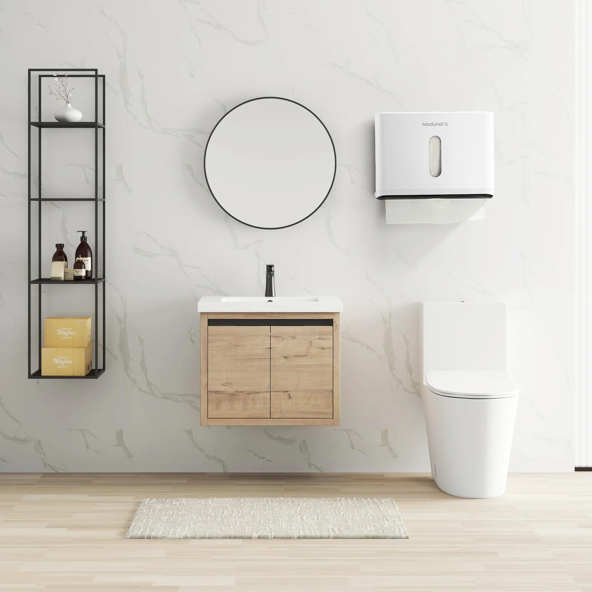 Dispenser Carta Asciugamani a Parete Bianco Commerciale Bagno Cucina 200 Fogli