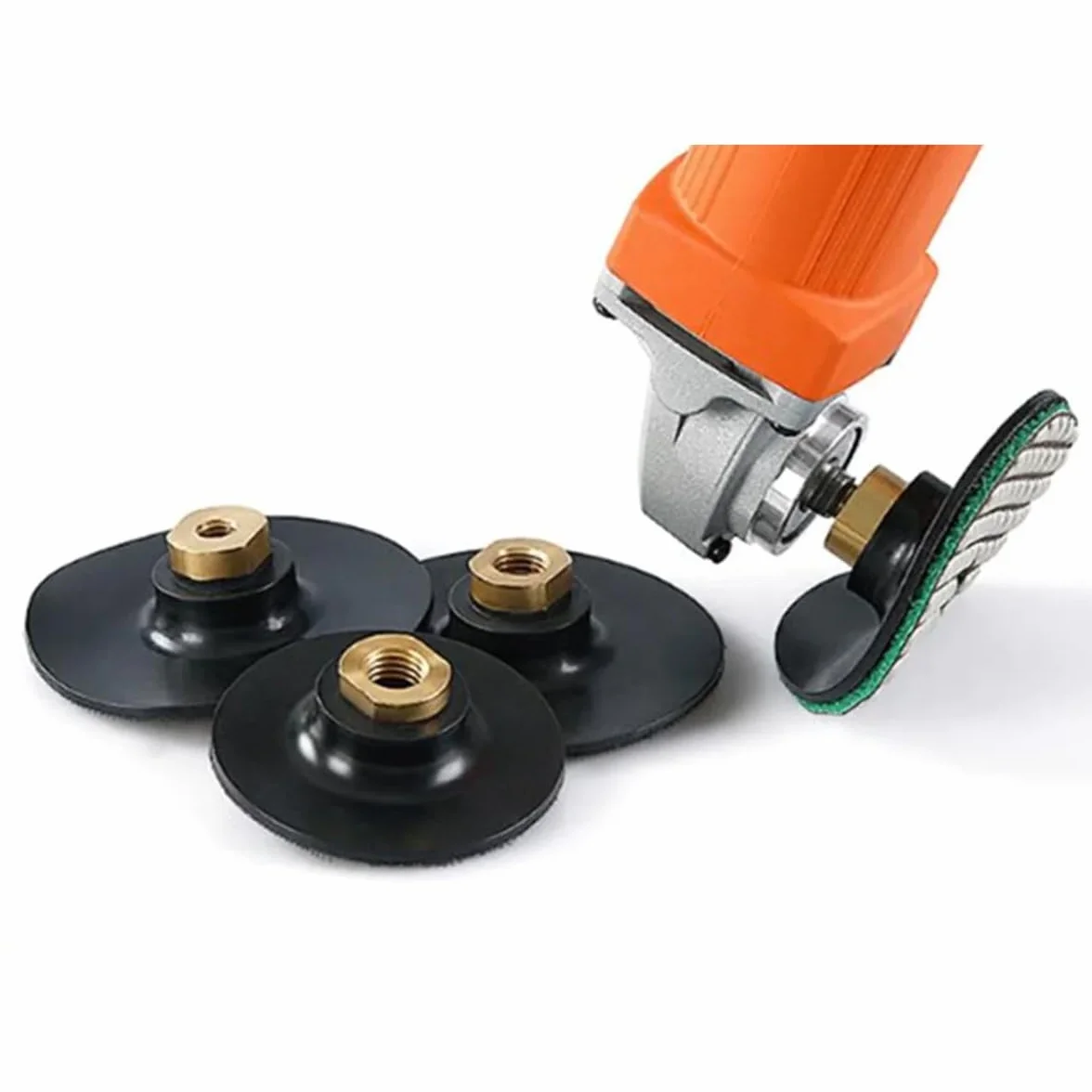 Supporto per Disco Abrasivo per Lucidatura In Gomma per Smerigliatrice Angolare M14 Platorello Abrasivo Autoadesivo per Smerigliatura 3 Pollici Resistente e Facile da Usare