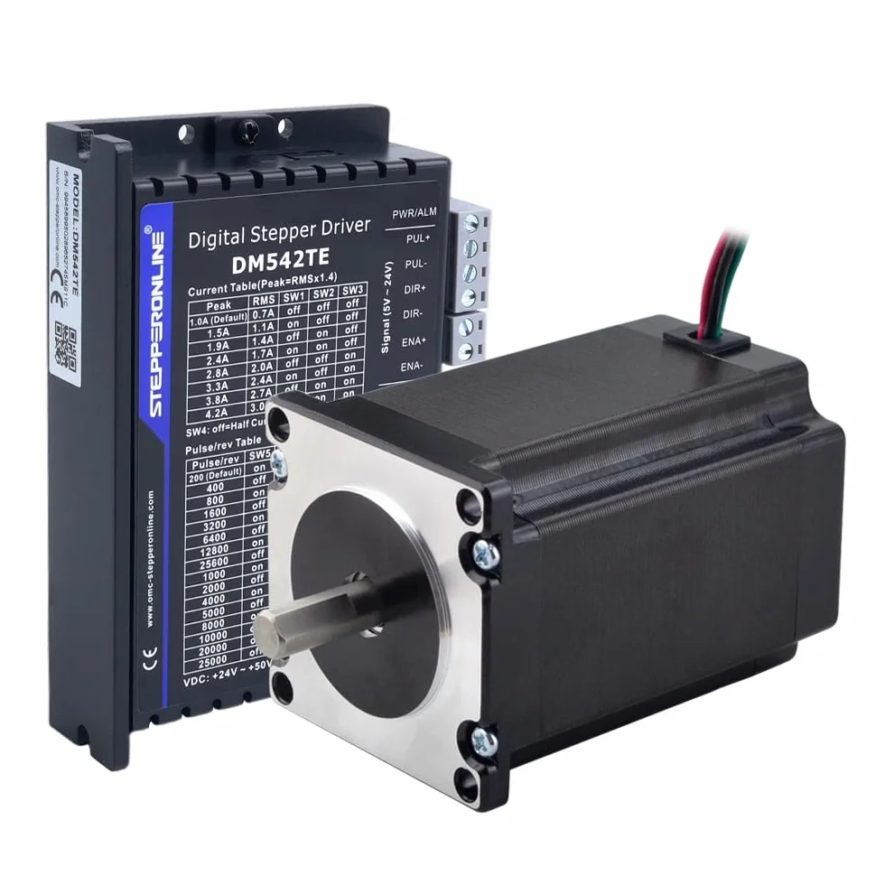STEPPERONLINE Kit CNC passo-passo 1 asse 2,4 nm Nema 23 4A e driver 1.0-4.2A 24-50VDC DM542TE