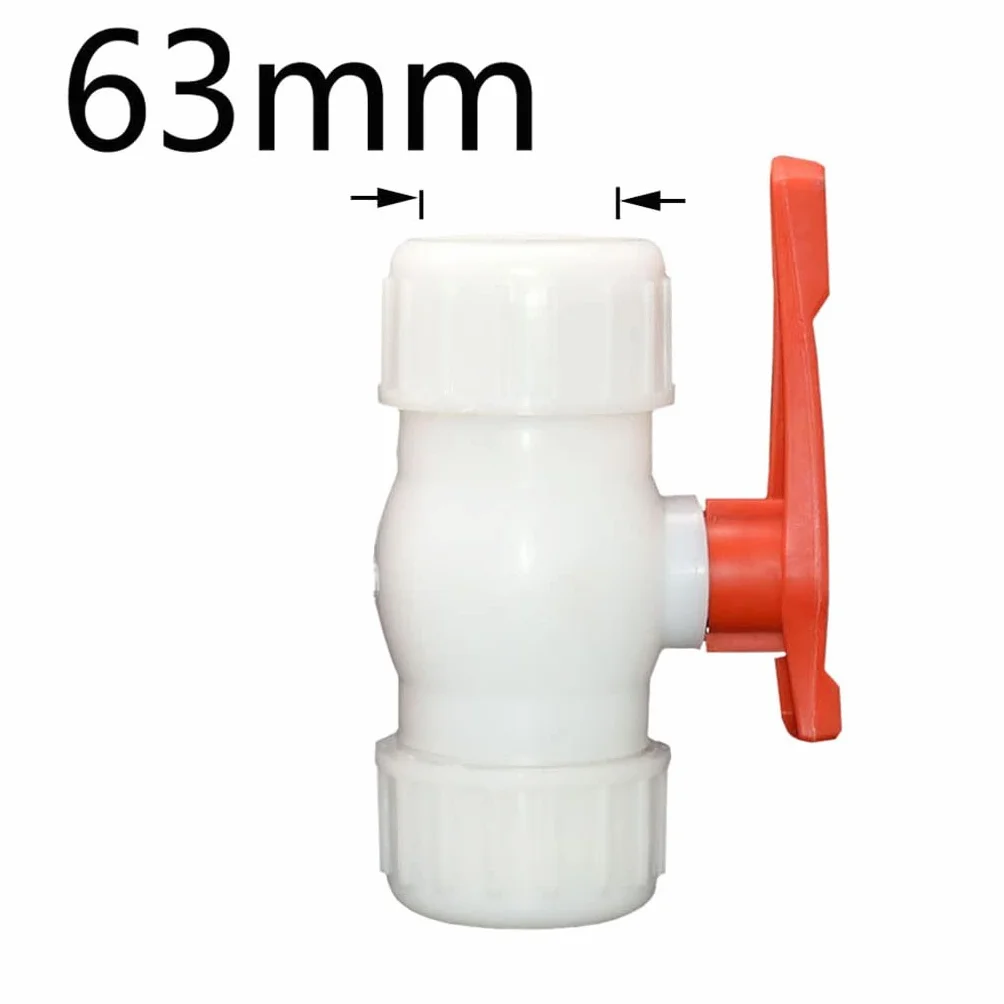 Valvola a sfera a 2 vie - Accoppiatore a T in a PVC for tubo 'acqua, connettore rapido for irrigazione e acquacoltura(63mm)