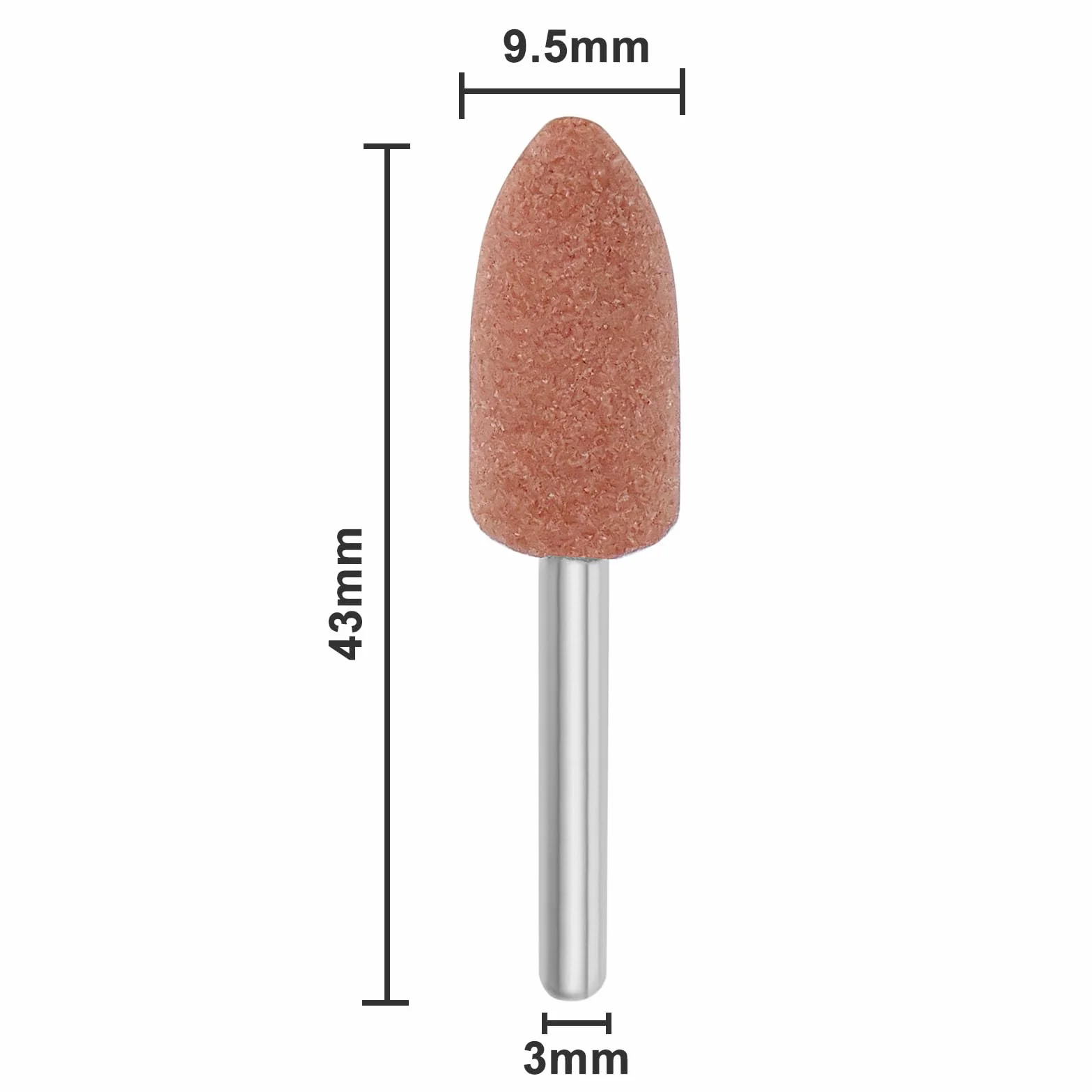 The Lord of the Tools 10 Pezzi Pietre Abrasive Per Levigatura Rotante Punte Per Trapano Per Incisione Lucidatura Di Giada In Ceramica Rettifica In Acciaio Inossidabile 3x9,5mm Coniche