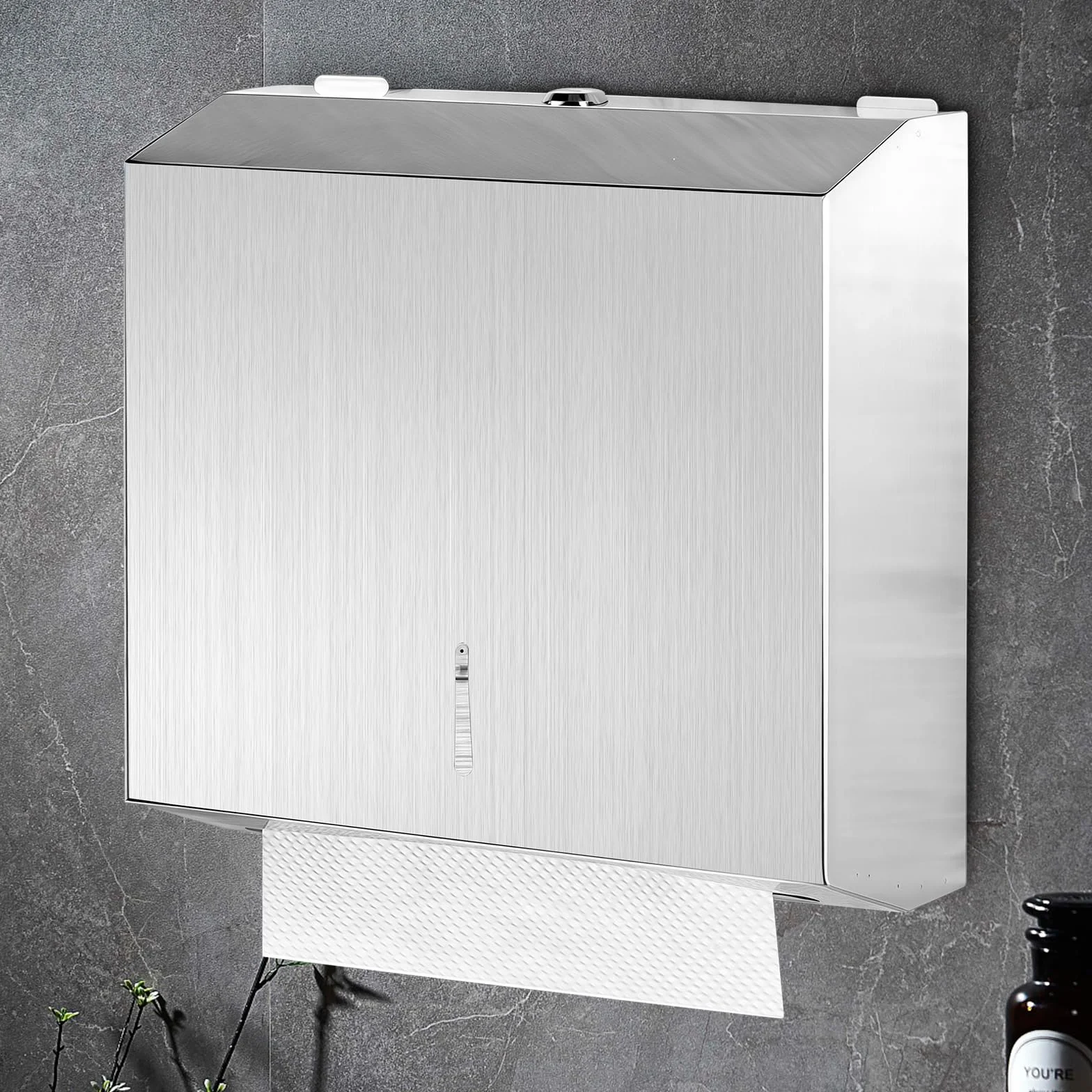 Dispenser asciugamani carta parete acciaio inox montaggio a parete