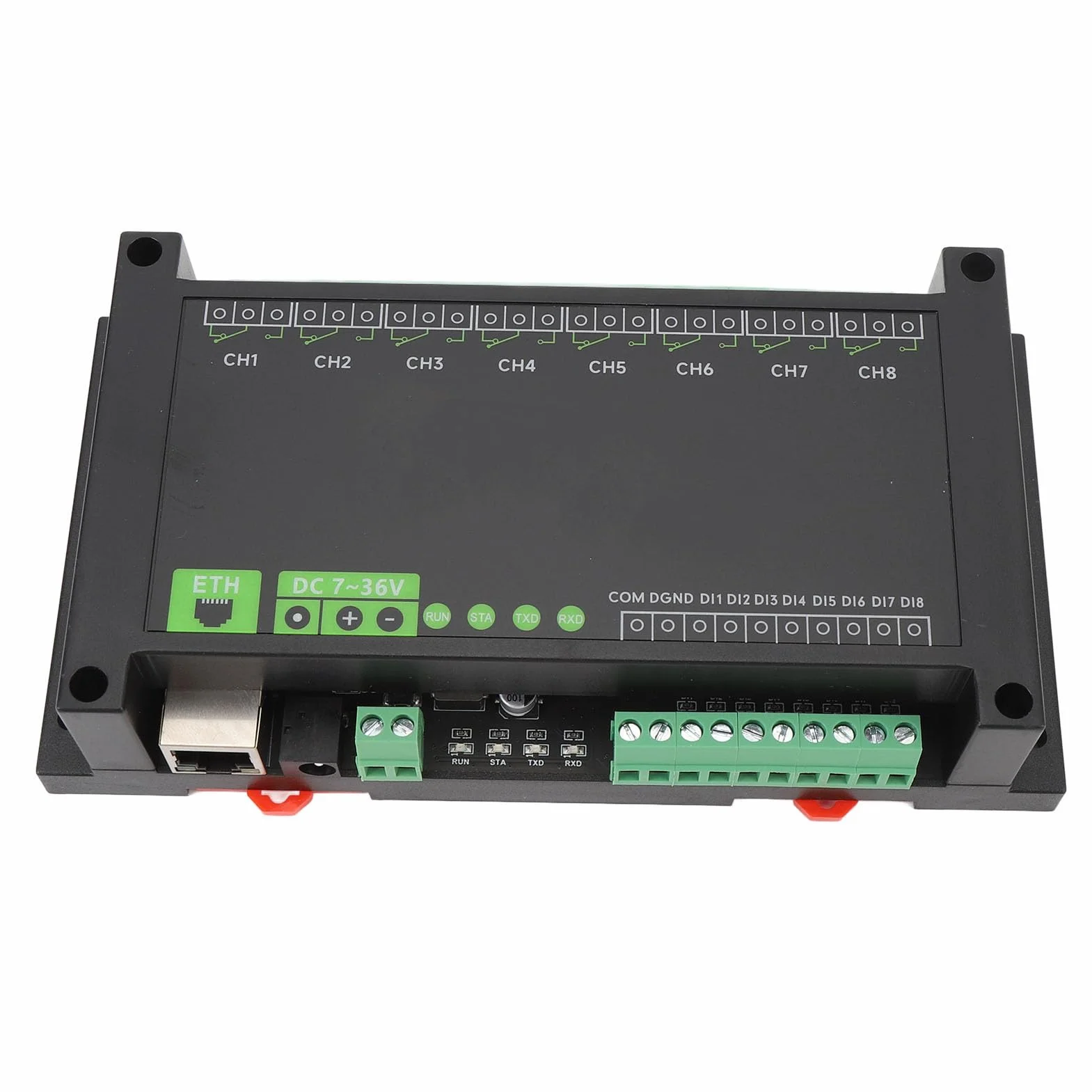 Modulo relè Ethernet 8 canali, relè industriale 8 canali PoE con supporto del protocollo RTU, modulo ETH PoE a 8 canali con isolamento tramite optoisolatore per sistemi di