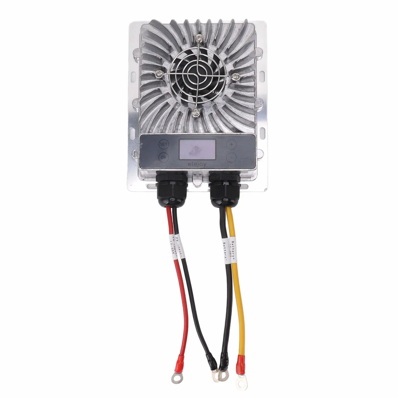 Fafeicy Regolatore di Carica Solare con Display LCD MPPT Regolatore del Pannello Solare 600W 10 a 30V Funzioni di Protezione Regolabili per la Ricarica della Batteria Fuori Rete per Barche