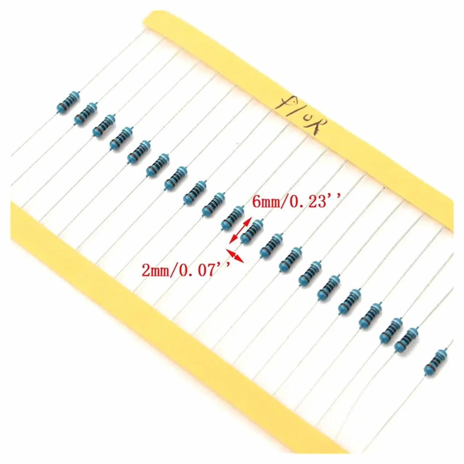 Kit Assortito di resistori a Film Metallico da 3120 Pezzi 156 Valore 1/4 Watt, Confezione di Campioni di resistori 1% 1 ohm-10M Ohm Set di componenti elettronici Fai-da-Te