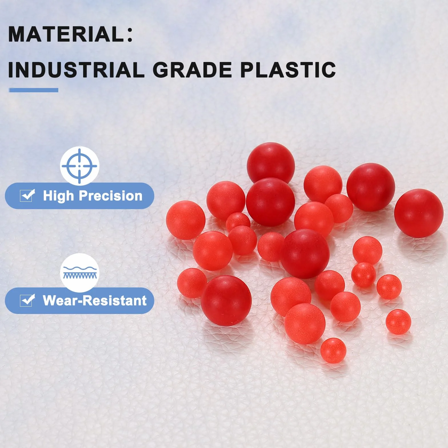 Palline di Cuscinetti in Plastica PP 7mm QUARKZMAN 200pz Rosso