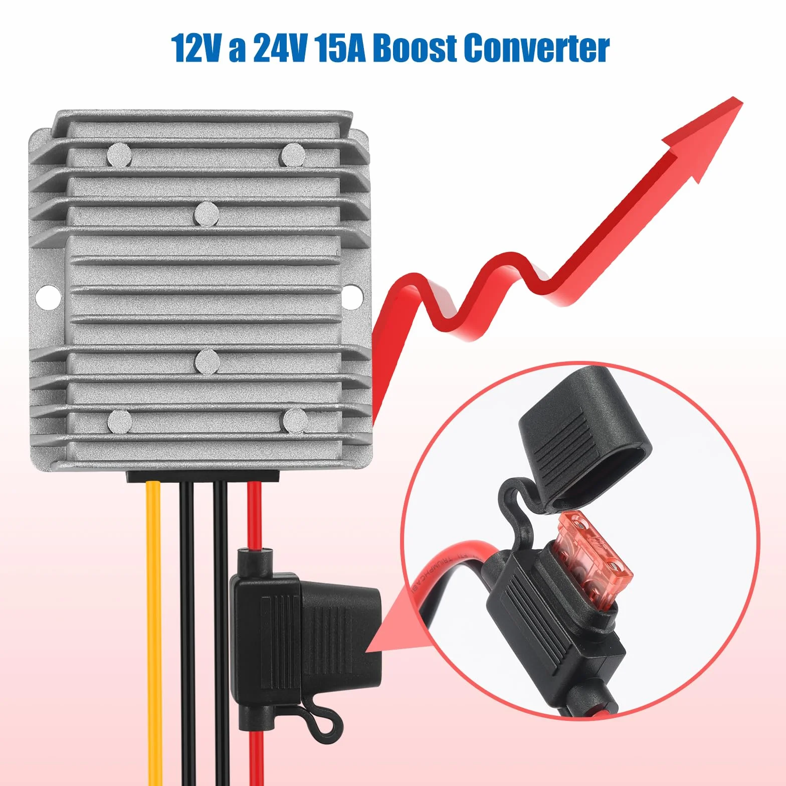 Step up 12V 24V 15A 360W DC DC Converter Boost Volt