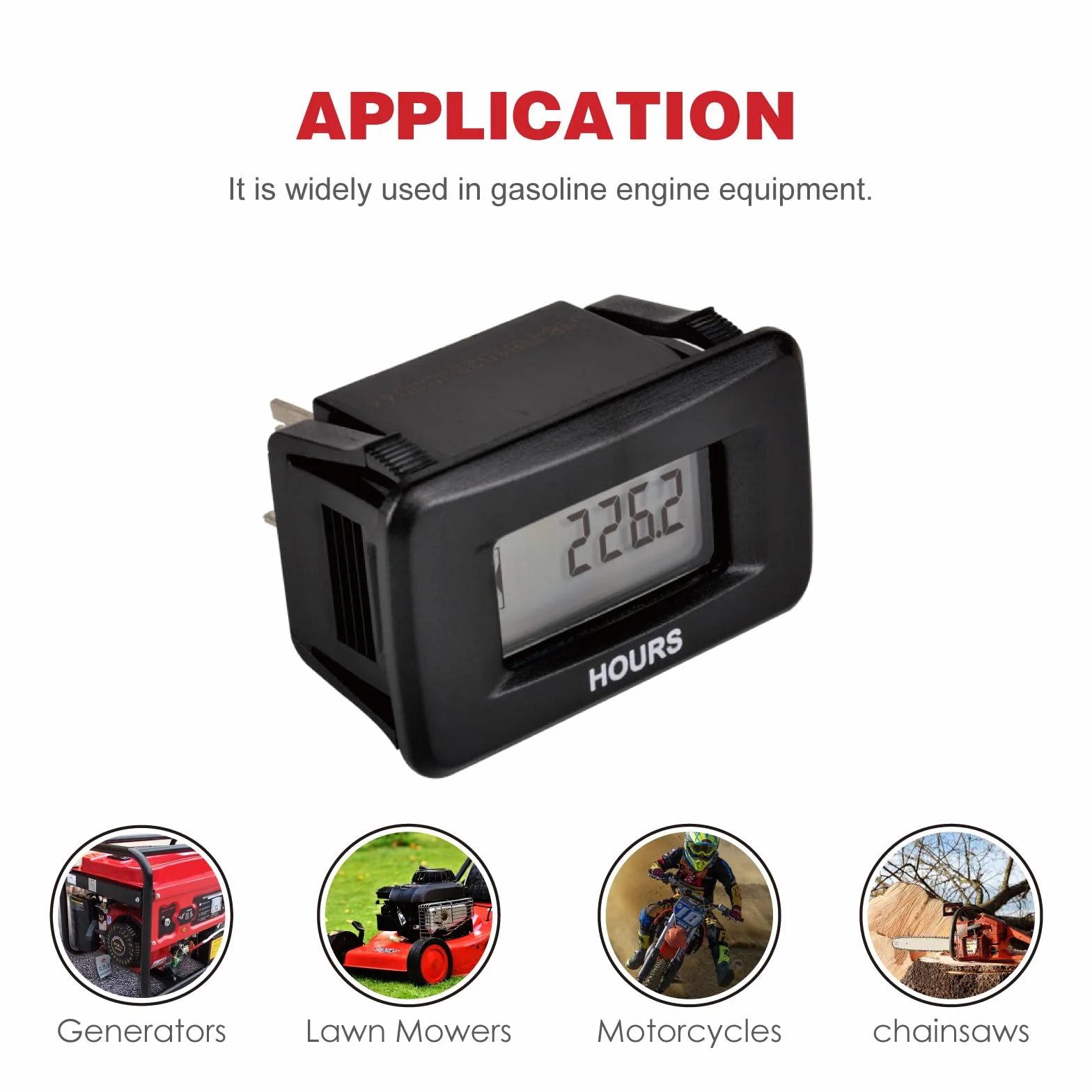 Contaore Digitale RQ-HM055AG AD/DC 5-277V, Dati Memorizzati per Motori a Benzina