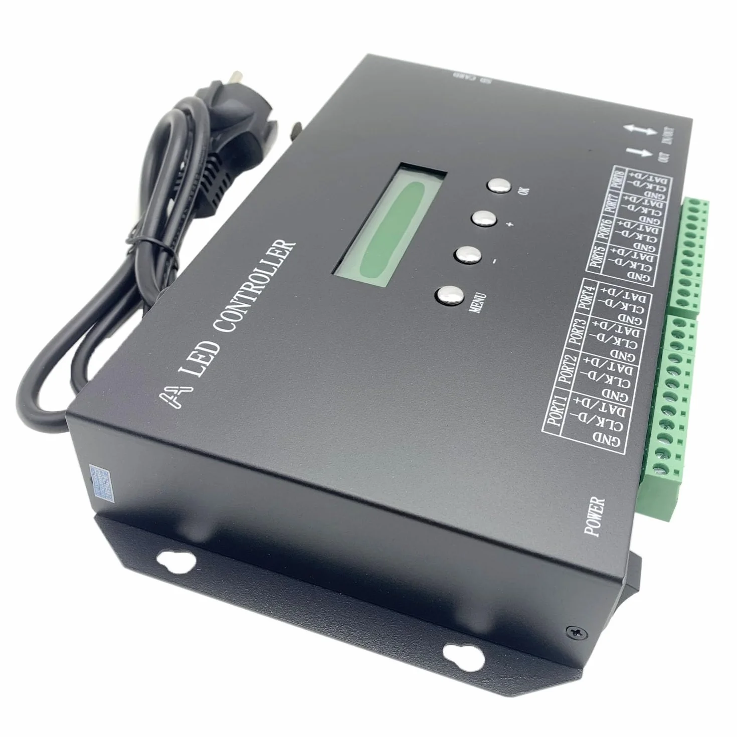 H807SA 8CH artnet/dmx a spi LED pixel controller con scheda SD per ws2811 ws2812b ws2815 ws2813 apa102 strisce LED