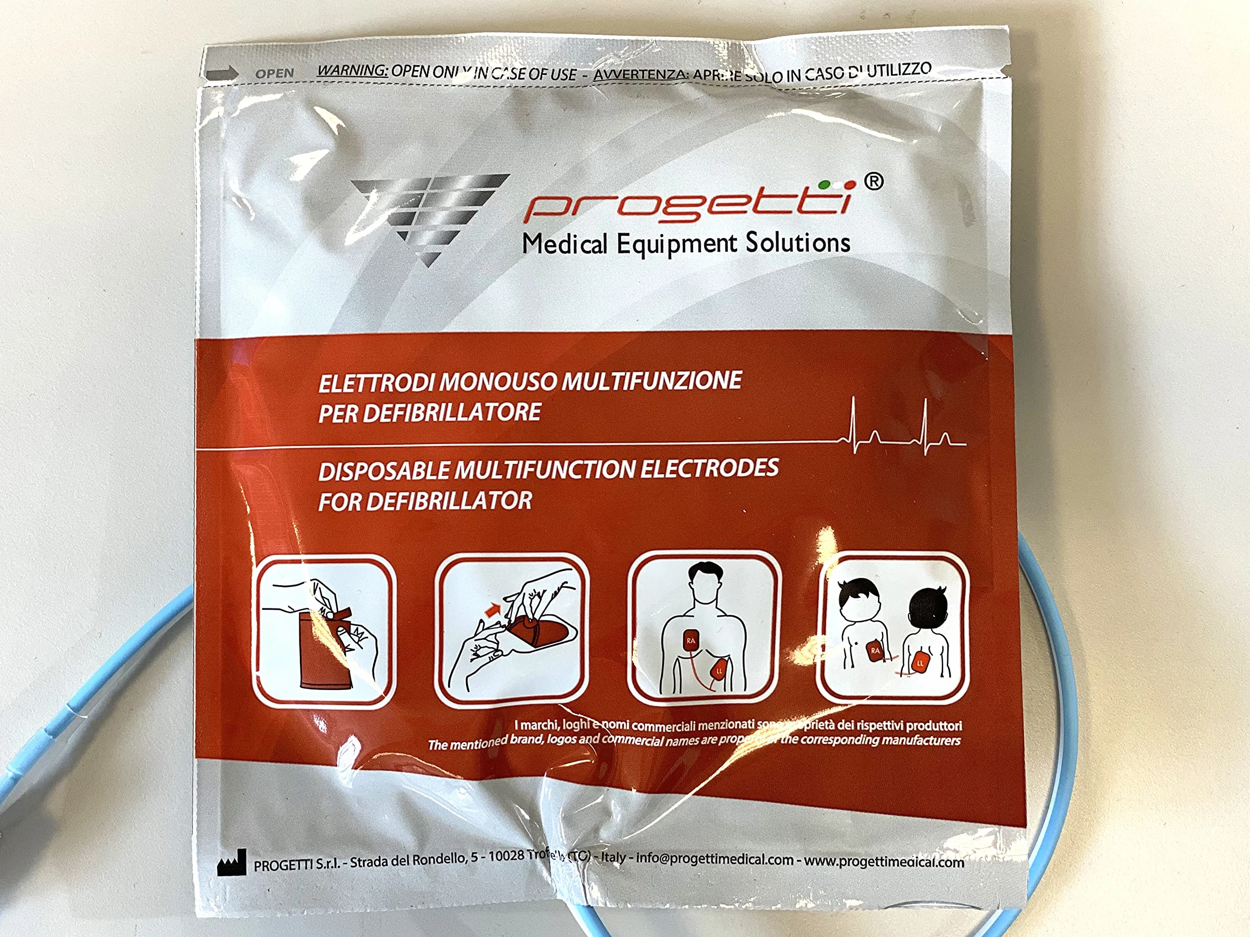 Kit sostituzione elettrodi adulto preconnessi e batteria per defibrillatore Rescue SAMe