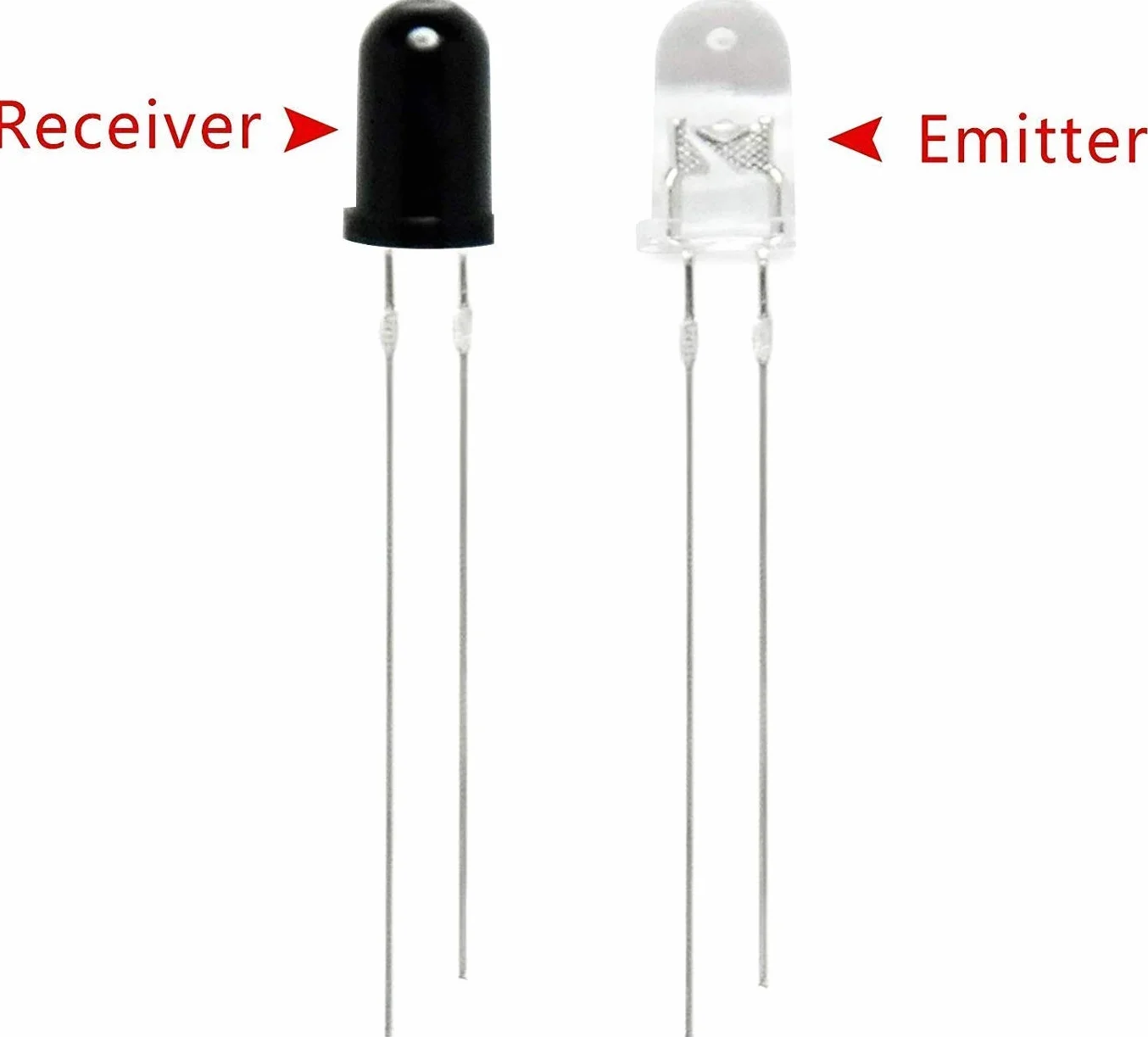 Hailege 20pcs 5mm 940nm LED Emettitore A Infrarossi e Diodo Ricevitore IR per 5MM Infrarossi 10 Emissione + 10 Tubo Ricevitore (Confezione da 10 Paia)