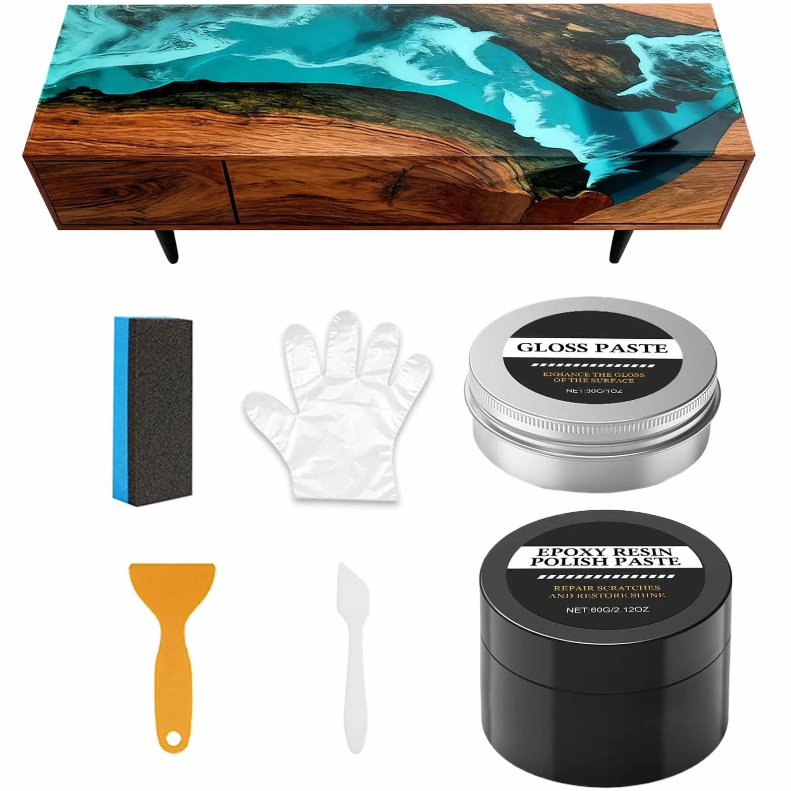 Kit Per Lucidare Resina Epossidica | Ripristina La Lucentezza Elevata | Kit Lucidatura Resina Per Graffi - Per Progetti Artistici Decorazione Modelli Appassionati Di Fai Da Te