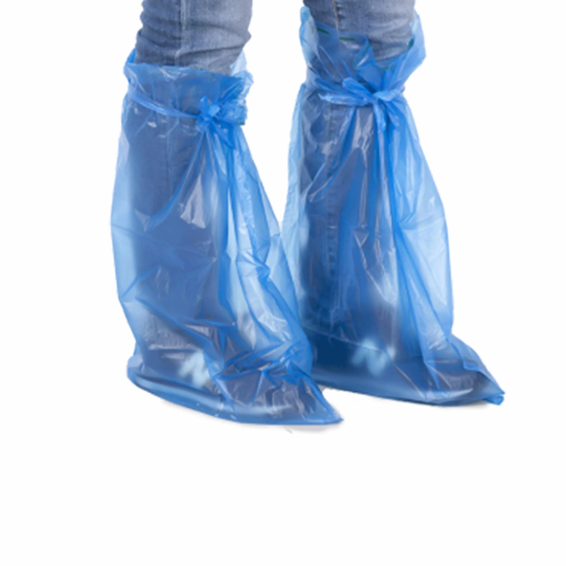 IMBALLAGGI ALIMENTARI PZ 50 Gambali HDPE 41 X 64 + Laccio Colore Azzurro MONOUSO da Utilizzare in Diversi Ambienti