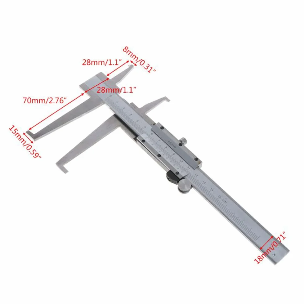 Maizoon Calibro Corsie in Acciaio Carbonio,Righello Doppia Scanalatura Interna,Calibro Diametro 9-150 mm,Strumenti Misura per fai da te/Lavorazione del Legno/Metalli/Produzione Modelli Idraulici,NE03