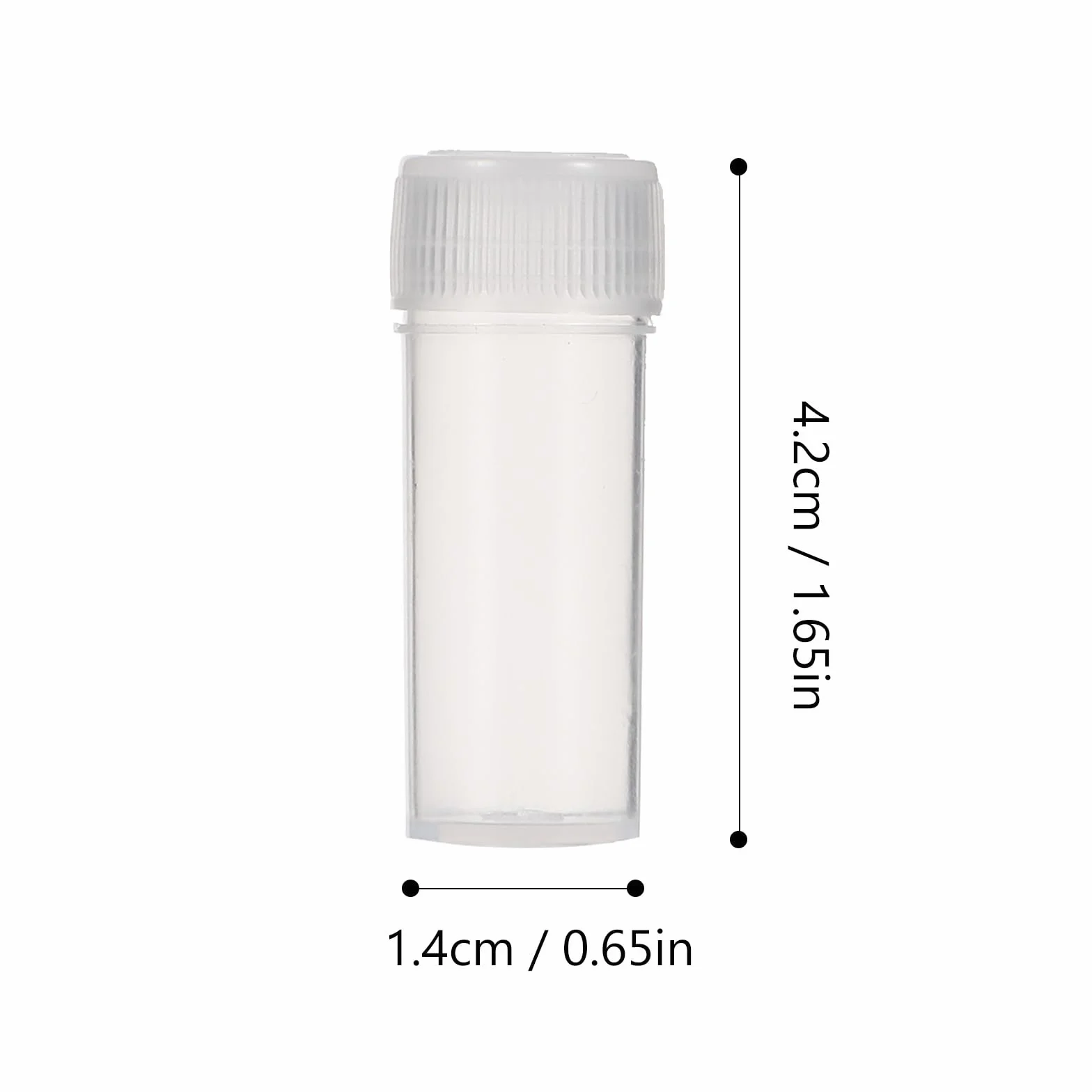 VILLCASE - Confezione da 100 flaconi da 5 ml, in plastica trasparente, con coperchio, contenitore per provette per piccoli oggetti