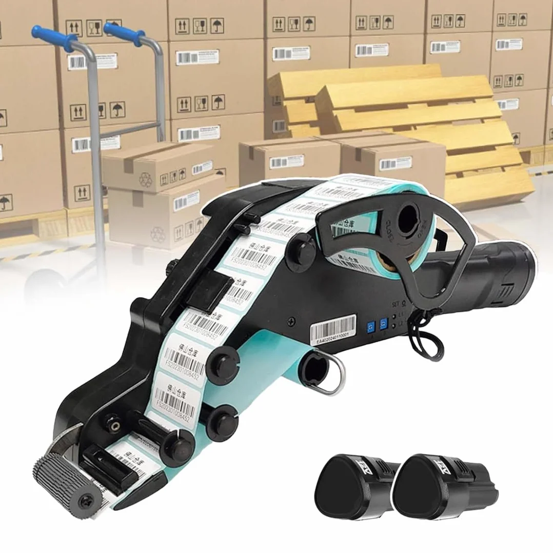 Applicatore di etichette wireless, distributore automatico di adesivi con rotella sensore per spedizioni di pacchi e cartellini dei prezzi al dettaglio, etichettatrice per bottiglie piatte e rotonde