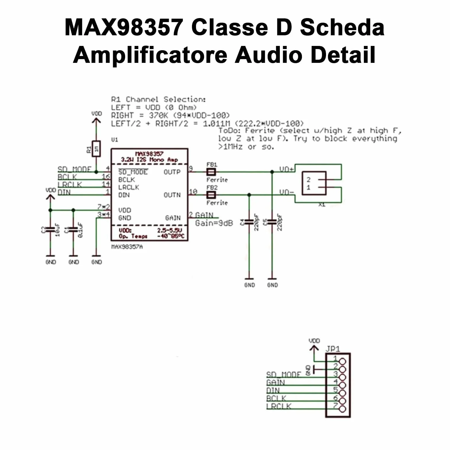 MAX98357 Classe D Scheda amplificatore audio AYWHP 3 PCS I2S 3W DAC Amplificatore di Uscita Modulo di Decodifica Modulo Audio Filtro