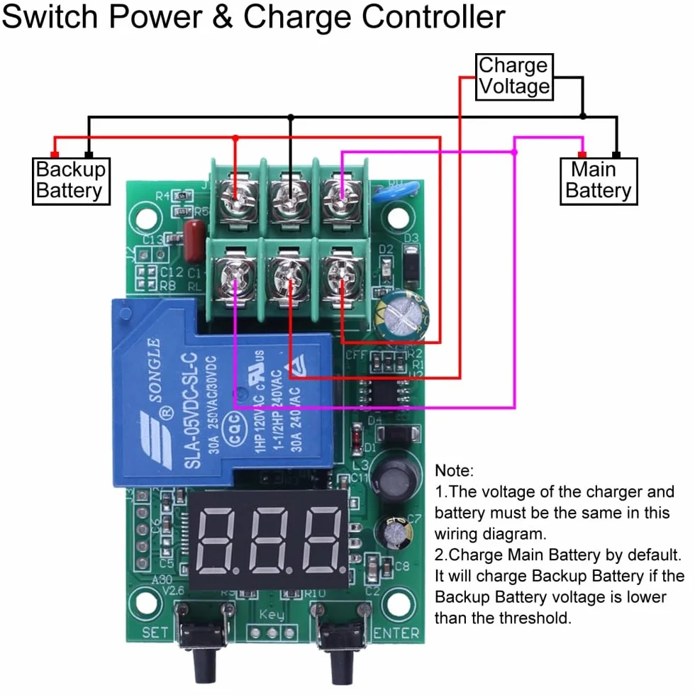 Modulo Monitoraggio Tensione,CC 99,9 V Scheda Controllo Tensione per Controllo Sottotensione di Sovratensione e Rilevamento da Tensione