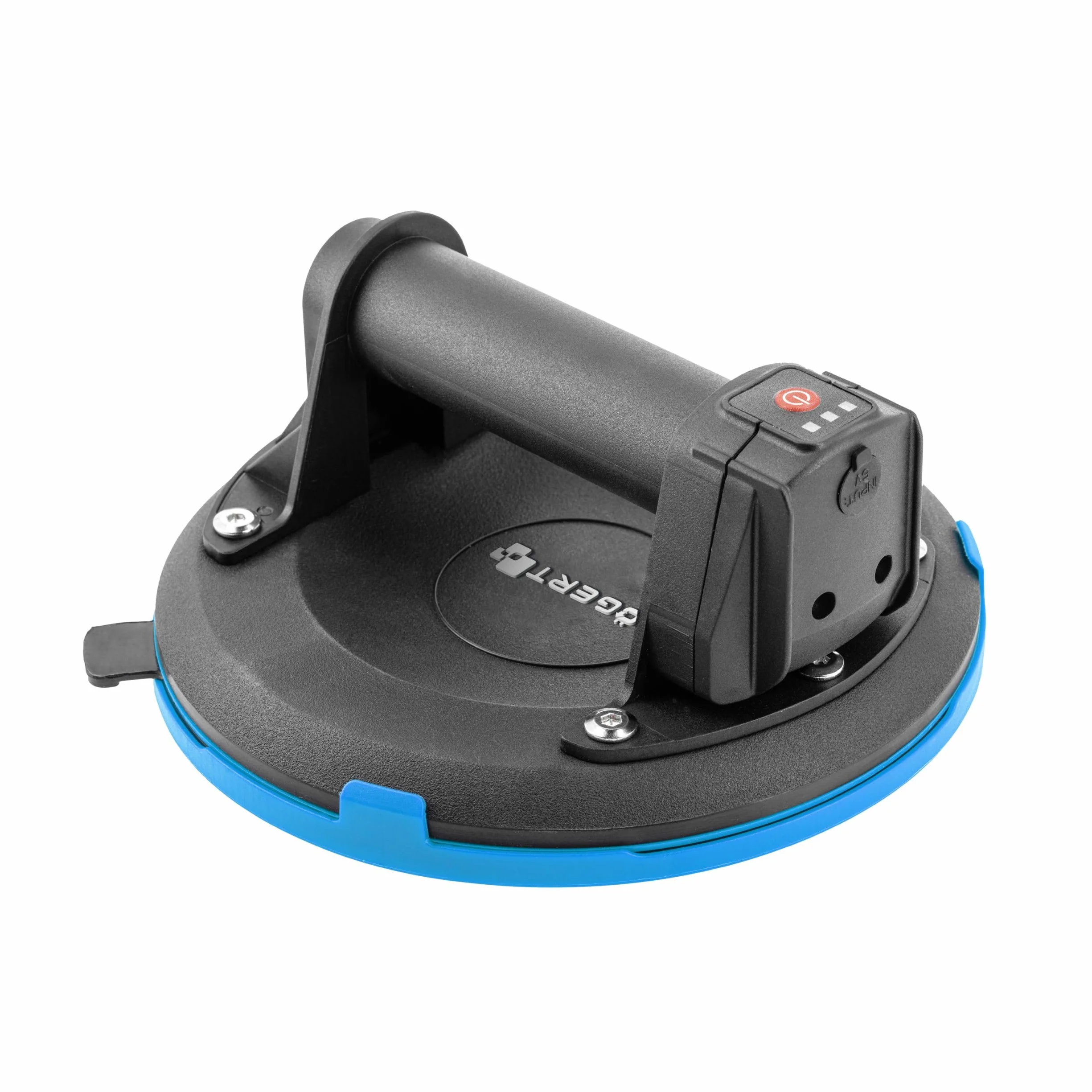 HÖGERT TECHNIK - Ventosa a batteria da 200 mm con manometro, aspirapolvere a batteria Heavy Duty, carico: 150 kg, la ventosa viene utilizzata per il trasporto di vetrate, oggetti lisci e piastrelle in