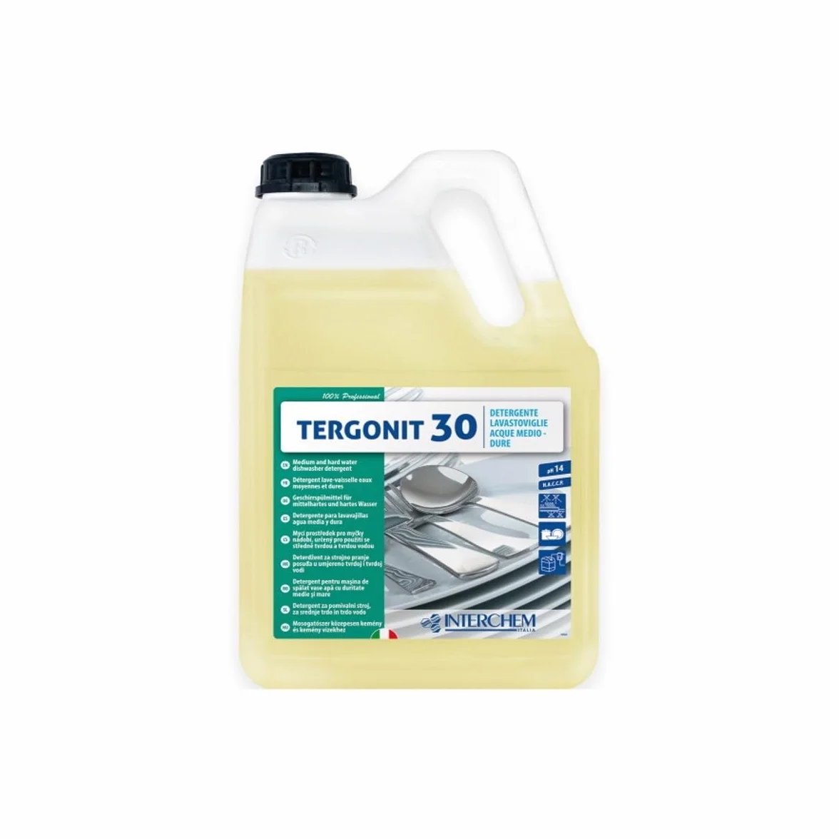 Tergonit 30 Detergente alcalino Lavastoviglie concentrato - Confezione: 2 taniche 6 kg