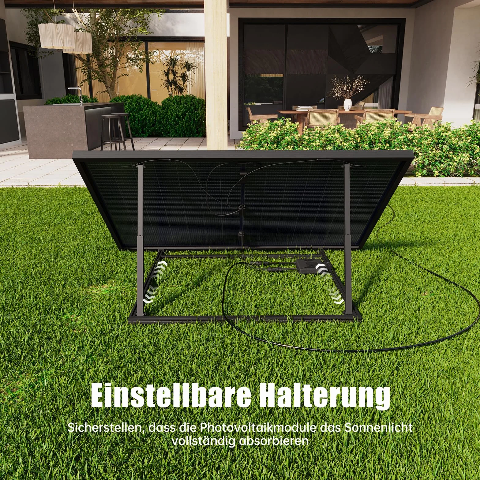 BENY Kit per energia solare da balcone 430W Plug & Play con supporto e inverter 600W