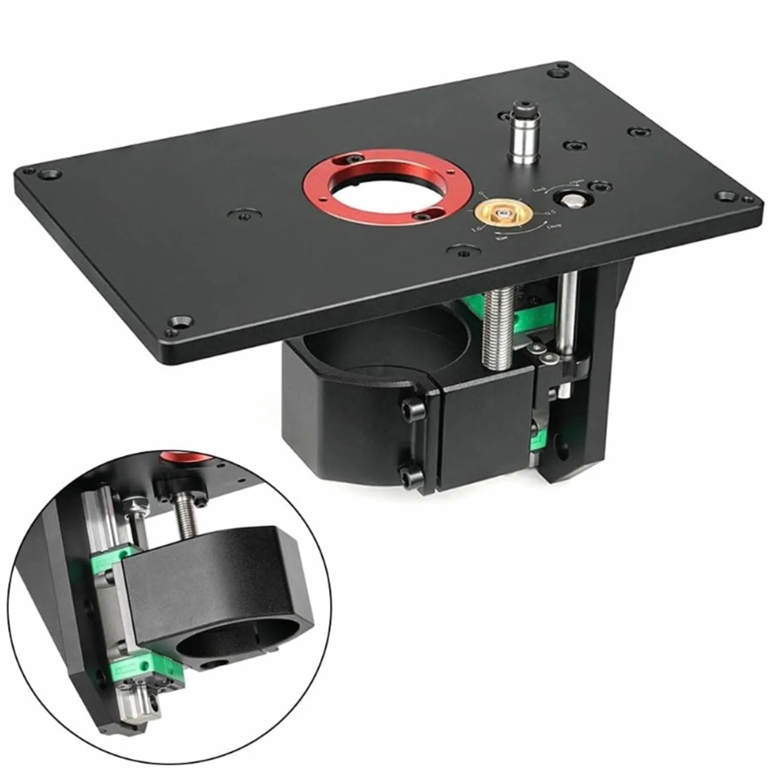 Piastra Inserto Banco Fresa Set, Piastra Di Inserimento Del Tavolo Del Router, Ascensore Router, Tavolo di Sollevamento, Router Lift Trimming Machine Invertito Tavolo, per La Lavorazione del Legno