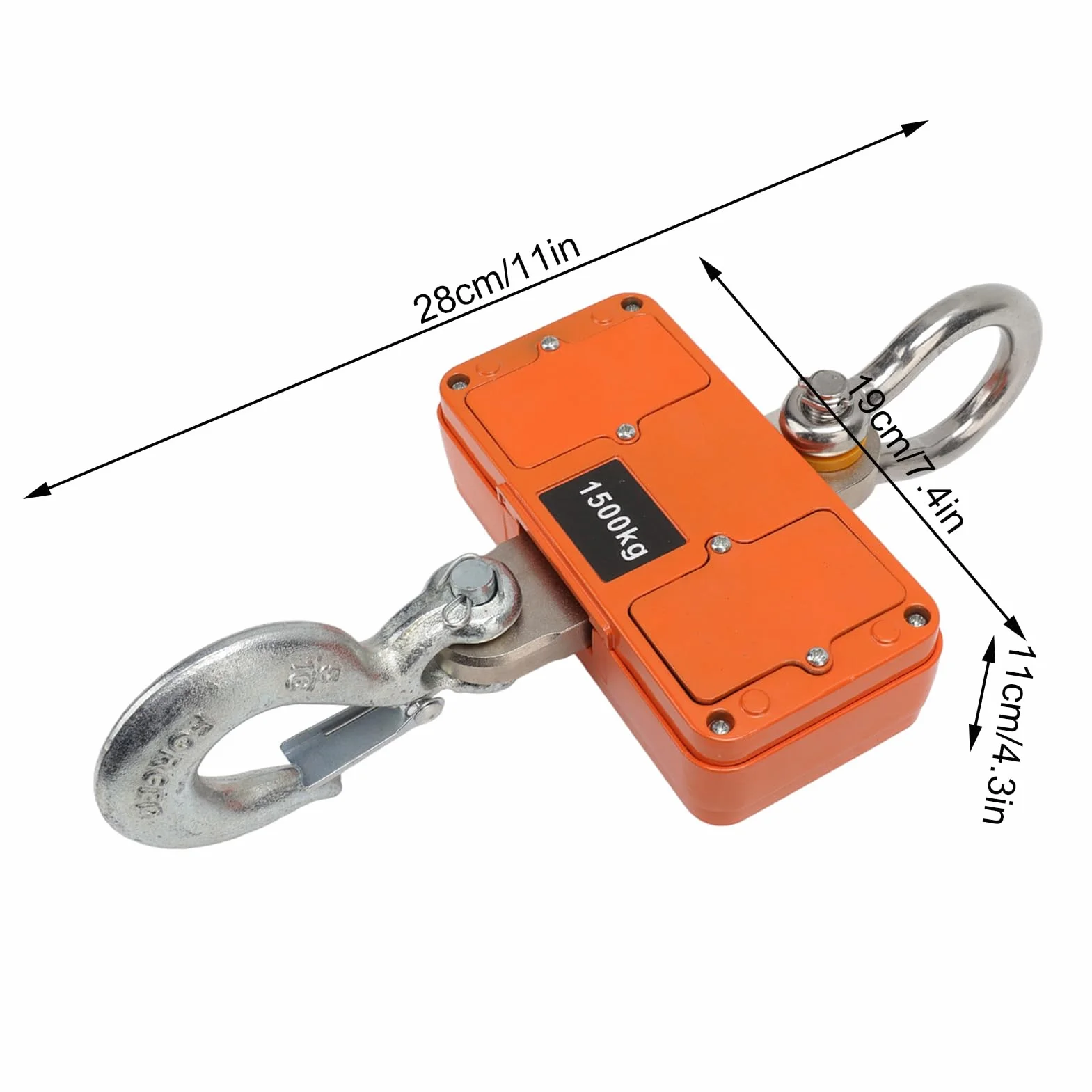 Bilancia Digitale per Gru, 1500kg 3000lb Bilancia Industriale Digitale per Impieghi Pesanti, Bilancia Elettronica Portatile per Gru, con Display LED Telecomando