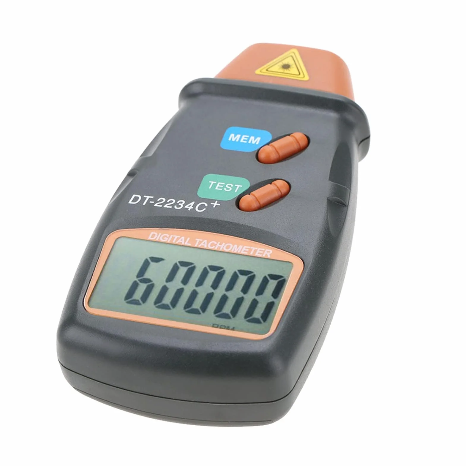 Contagiri Digitale, DT-2234C + Tachimetro Foto Digitale Tester Senza con LCD Display Mini RPM Tester Meter, Tach Range 2.5RPM-99.999 RPM