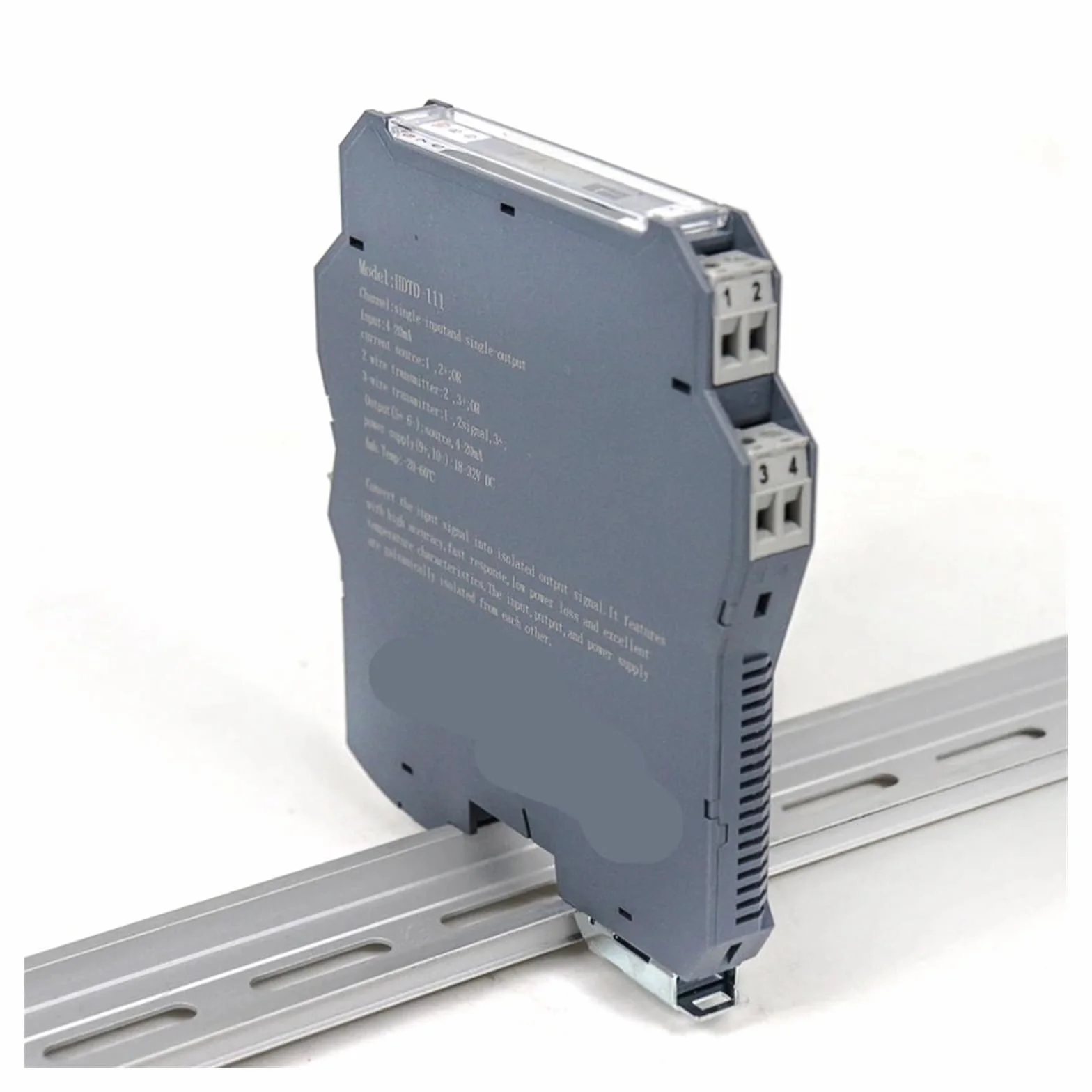 Alimentazione 220V Trasmettitore di segnale analogico isolato 1 ingresso 2 uscite Isolatore di segnale 4-20mA(1-5V_220V_0-20MA)