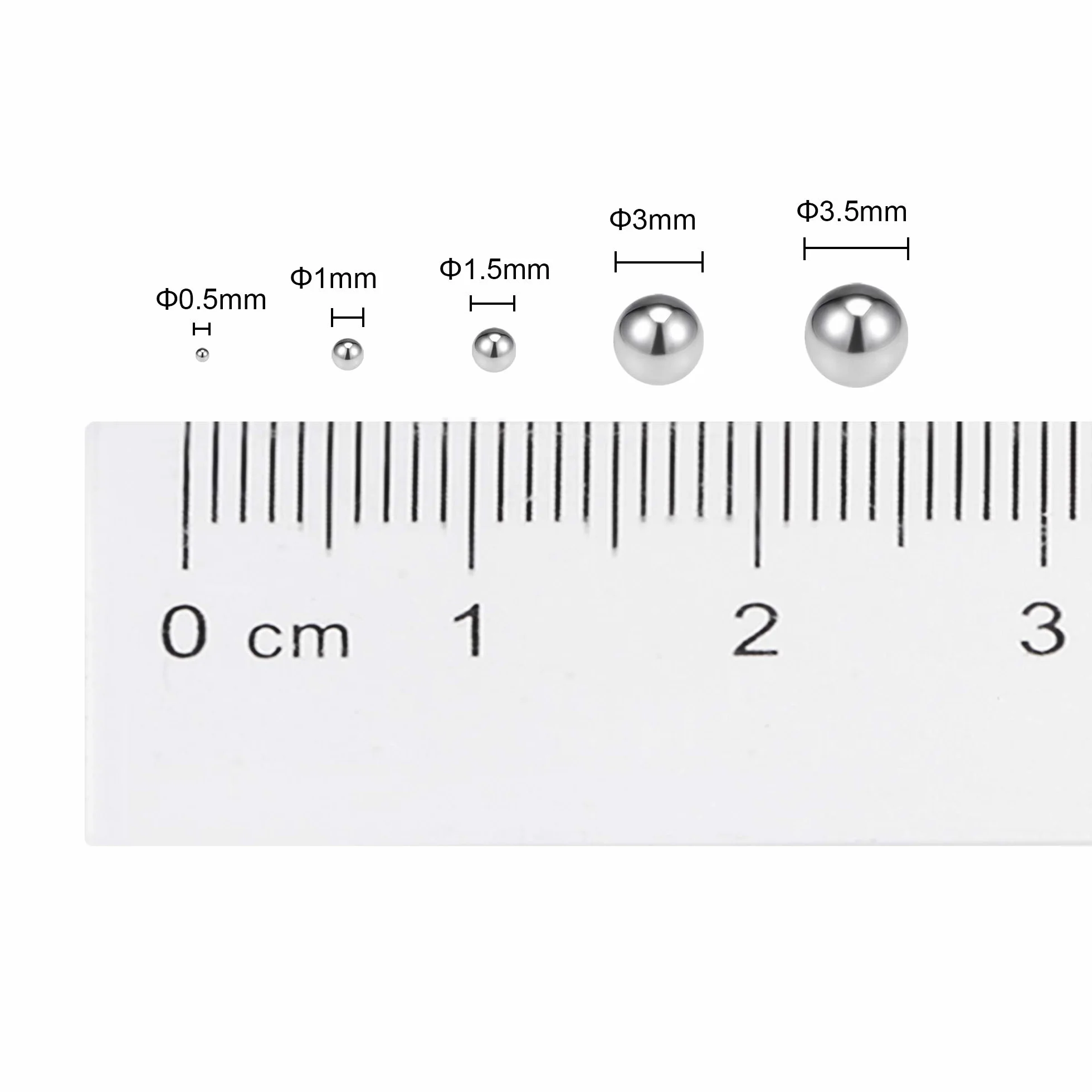 PATIKIL 1500pz Sfere Acciaio Inox 1mm G100 304 Cuscinetto Sfere
