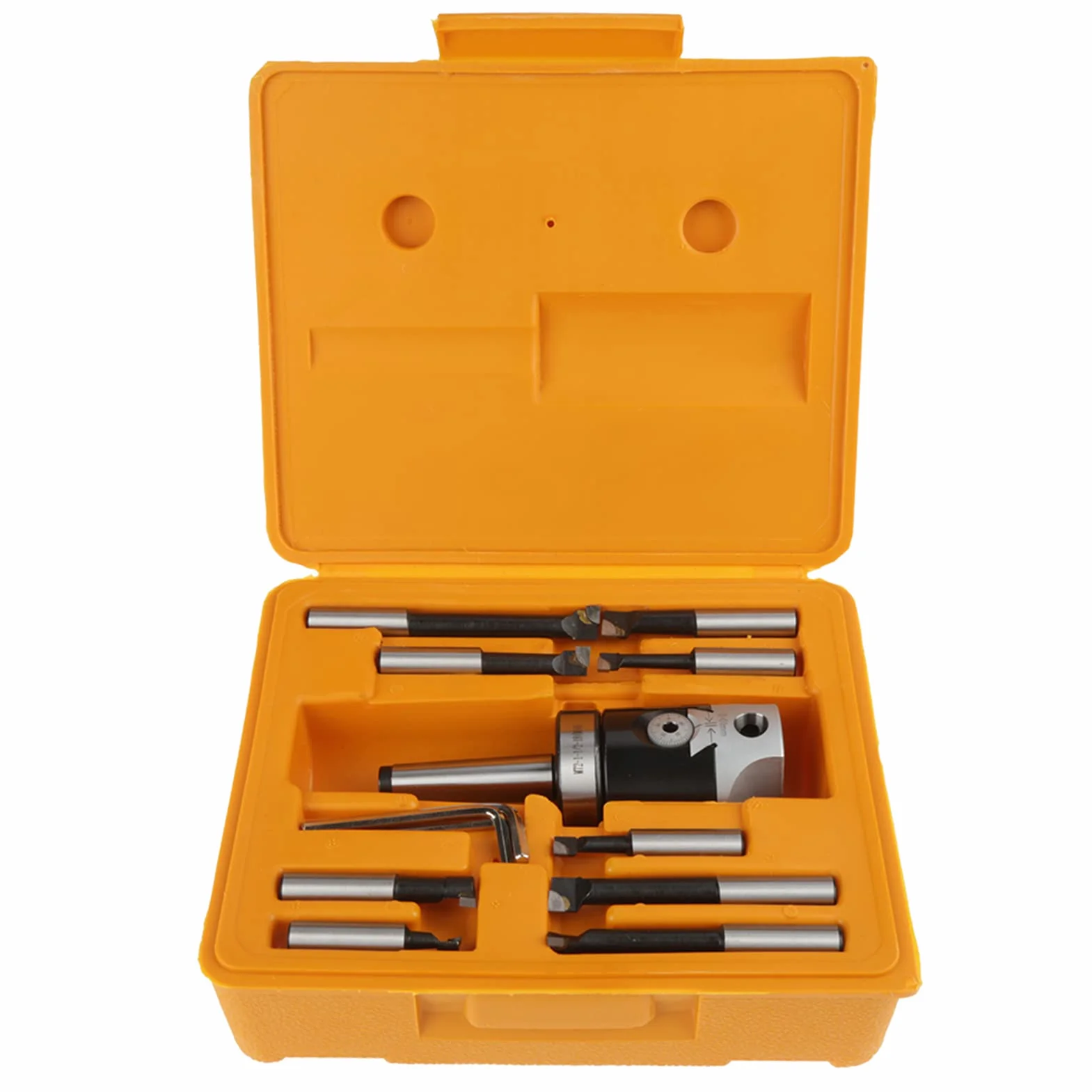 Generic Set di Teste per Alesatura MT2 M10 F1-12 con 9 Barre di Alesatura da 12 Mm, Kit di Strumenti Durevoli per Fresatrice, Adatto per Alesatrice a Coordinate