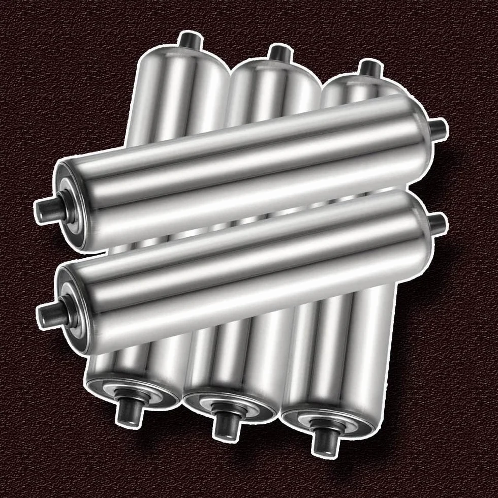 Rullo trasportatore in acciaio inox, 5 pezzi di rulli di scorrimento di ricambio for trasportatori a gravità, tubo in acciaio for impieghi gravosi commerciali for magazzini, diametro 1" 2"(Dia 50mm(2"