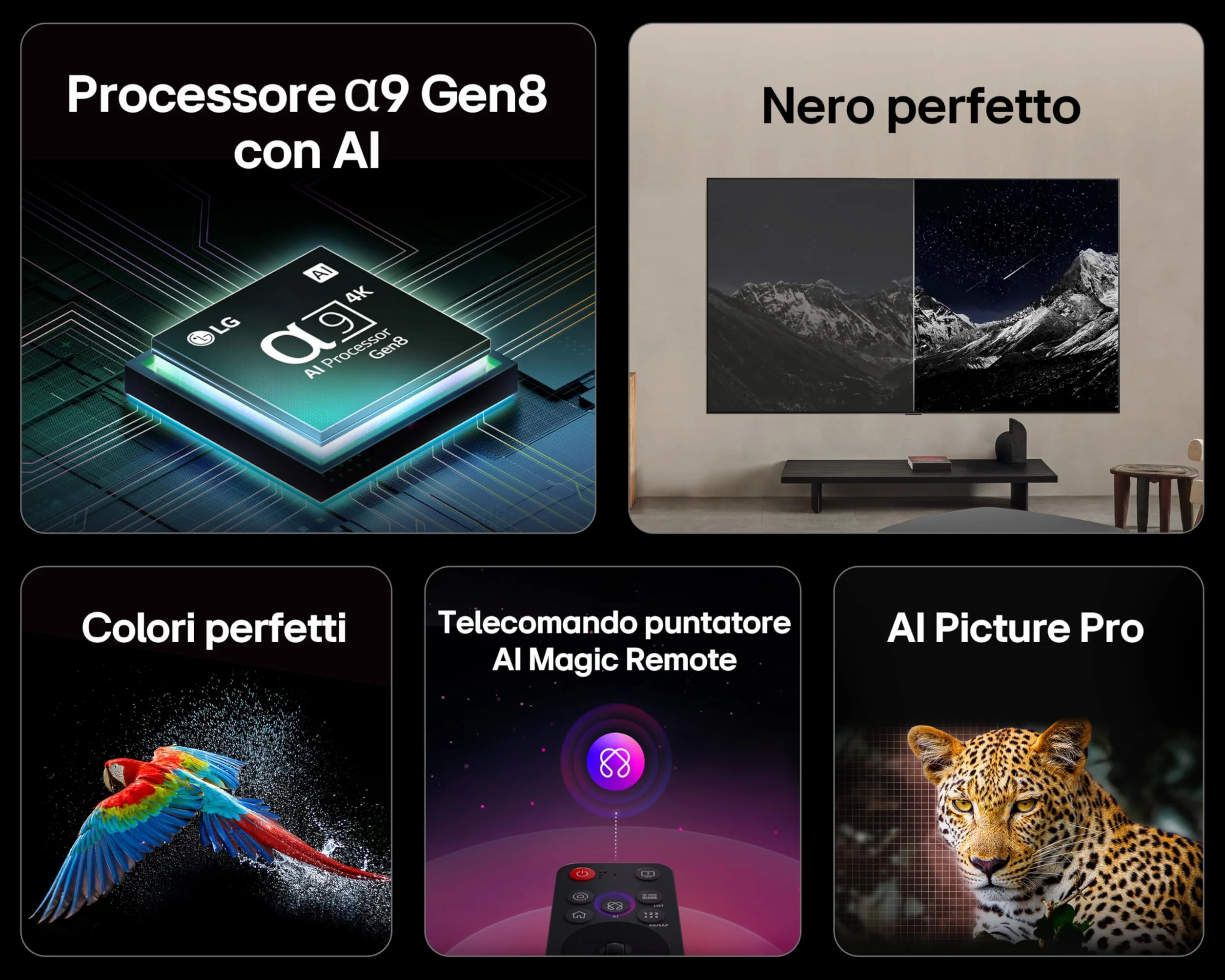 LG OLED evo AI 42 Pollici, Serie C5 2025 Smart TV 4K - OLED42C54LA | Processore ?9 Gen8, WebOS con AI, Dolby Vision e Atmos, Gaming VRR e G-Sync 4K@144Hz, 4 HDMI 2.1, Alexa