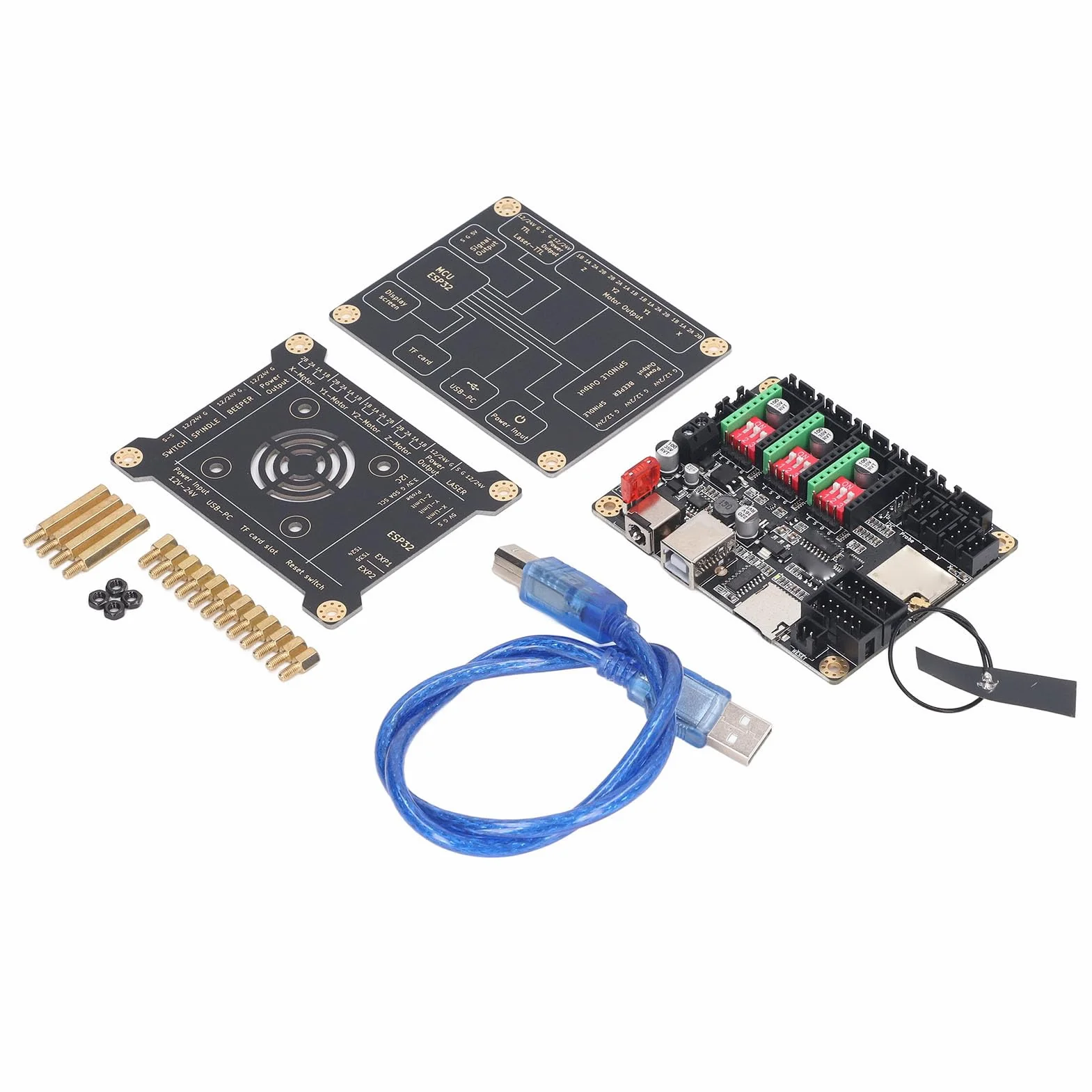 Scheda Madre MKS DLC32, Controllo Offline per Macchine per Incisione, 32 Bit, WiFi/BT, Touch Screen da 2,4/3,5 Pollici, Supporta il Controllo della Pagina Web e (Scheda madre e