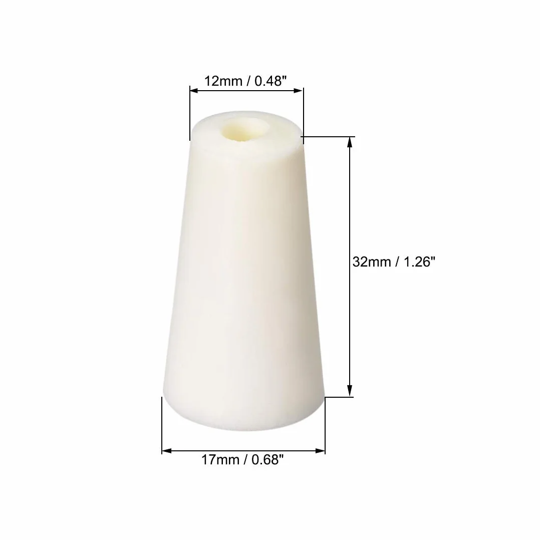 Tappi in silicone forati 12-17 mm beige 10 pezzi per flaconcini