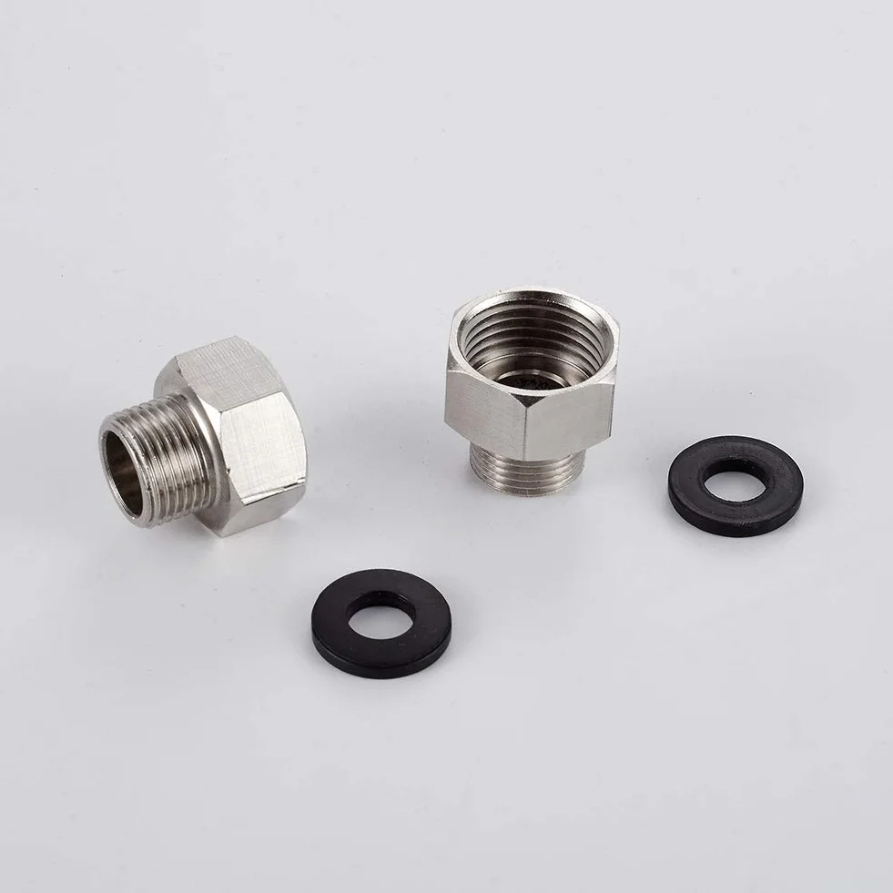 Ibergrif Riduttore Ottone G3/8" x G1/2" Raccordo Filettato Set 2 Pezzi