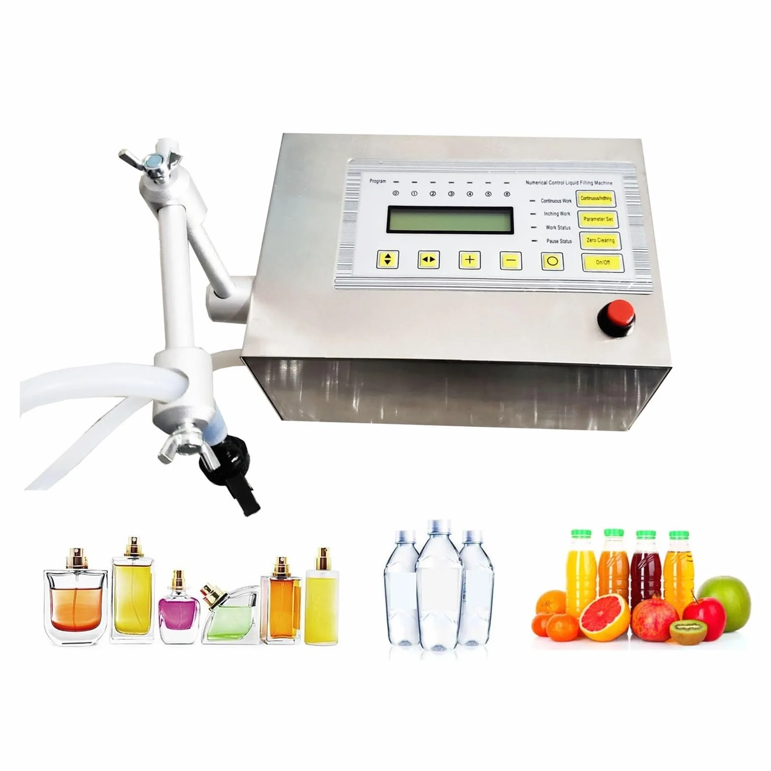 Macchina per il riempimento di liquidi Riempitrice for liquidi Riempitrice for bevande a controllo digitale Mini Display LCD elettrico Acqua Olio Profumo Latte Riempitrice pompa cnc 0-4000ml per Acqua