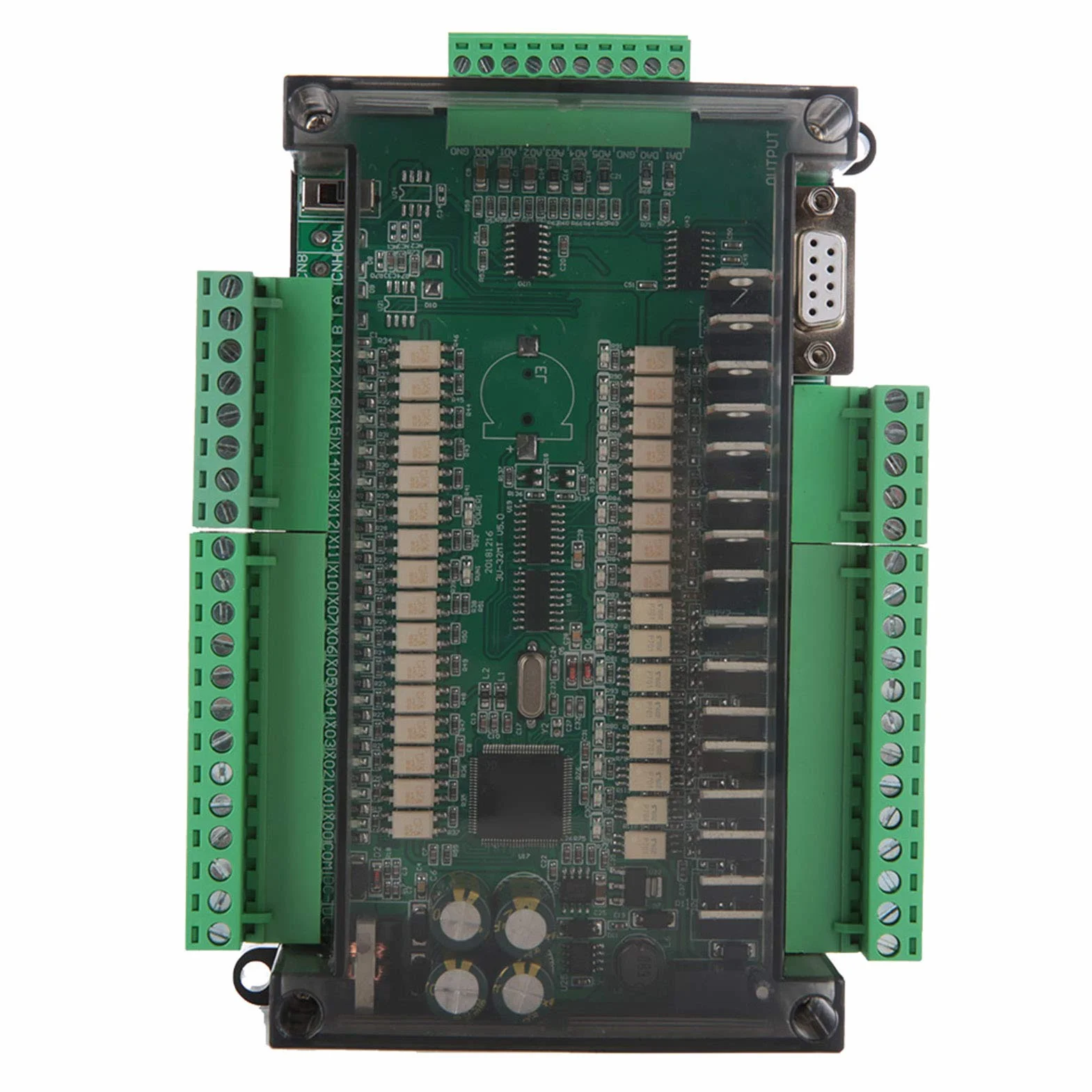Fx3u-32mt Scheda di Controllo Industriale Plc, 16 Ingressi 16 Uscite 24v 1a, Conteggio Ad Alta Velocità, Controller Programmabile Per Controllo Automazione