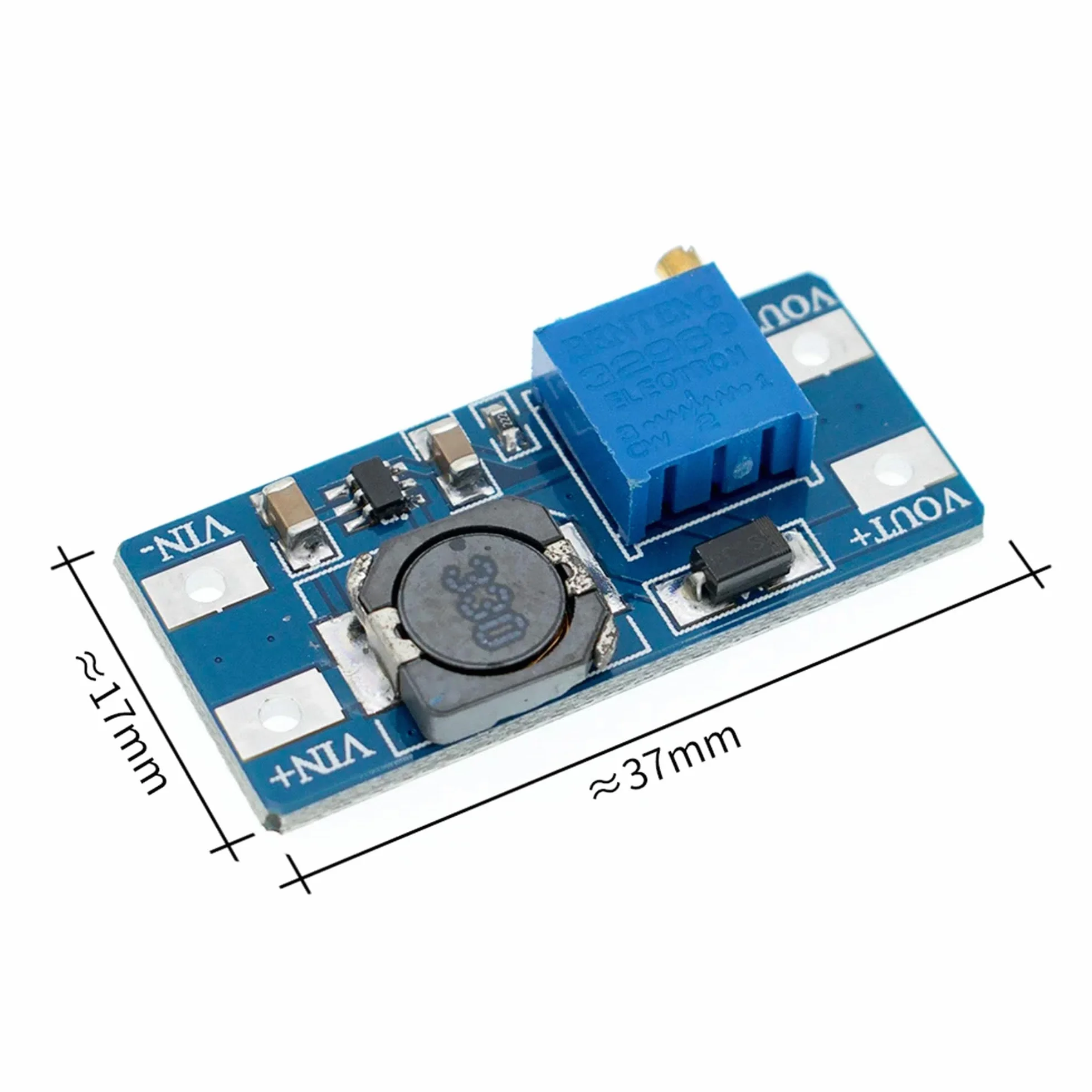 MT3608 2A Convertitore DC-DC Step Up Regolatore di tensione regolabile 2-24V a 5-28V (3 pezzi)