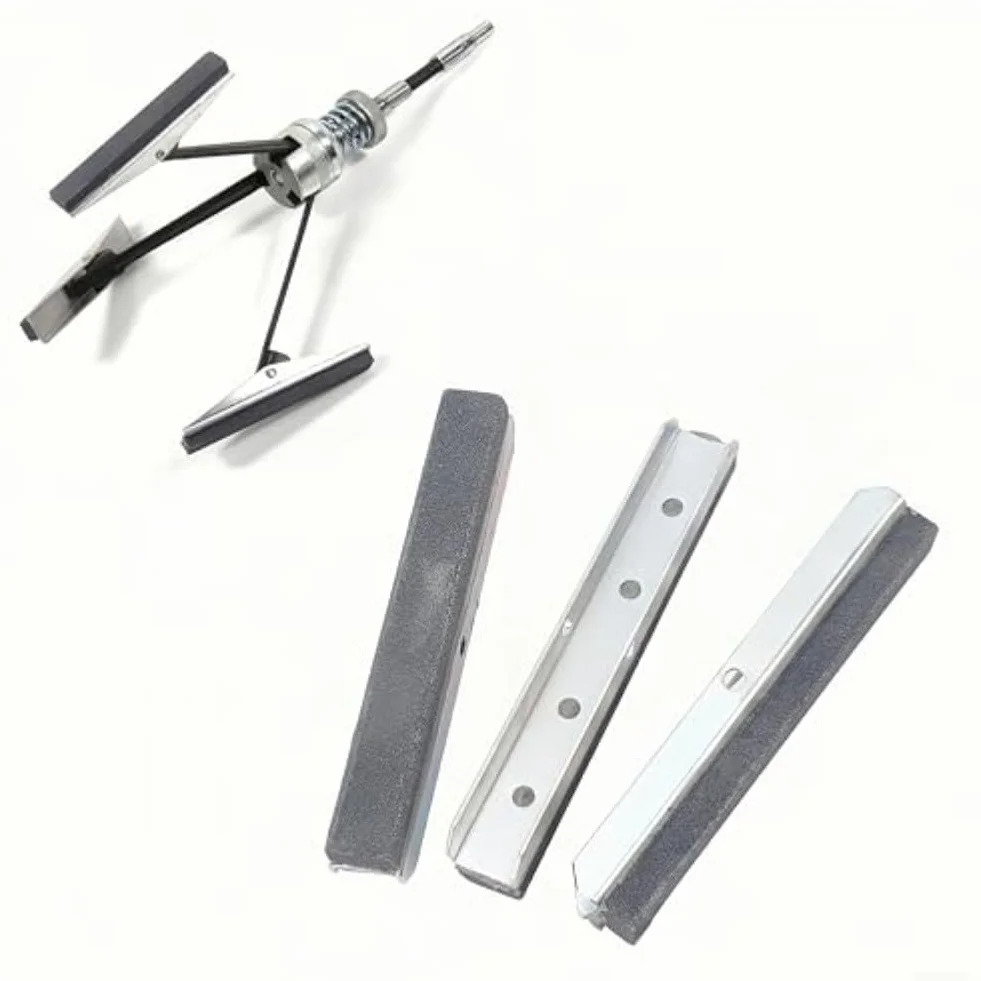 Set di 3 pietre per levigatura cilindri del motore, con 3 bracci, per levigatura e levigatura dei cilindri automobilistici, strumenti di rettifica ad alta resistenza (10,2 cm)