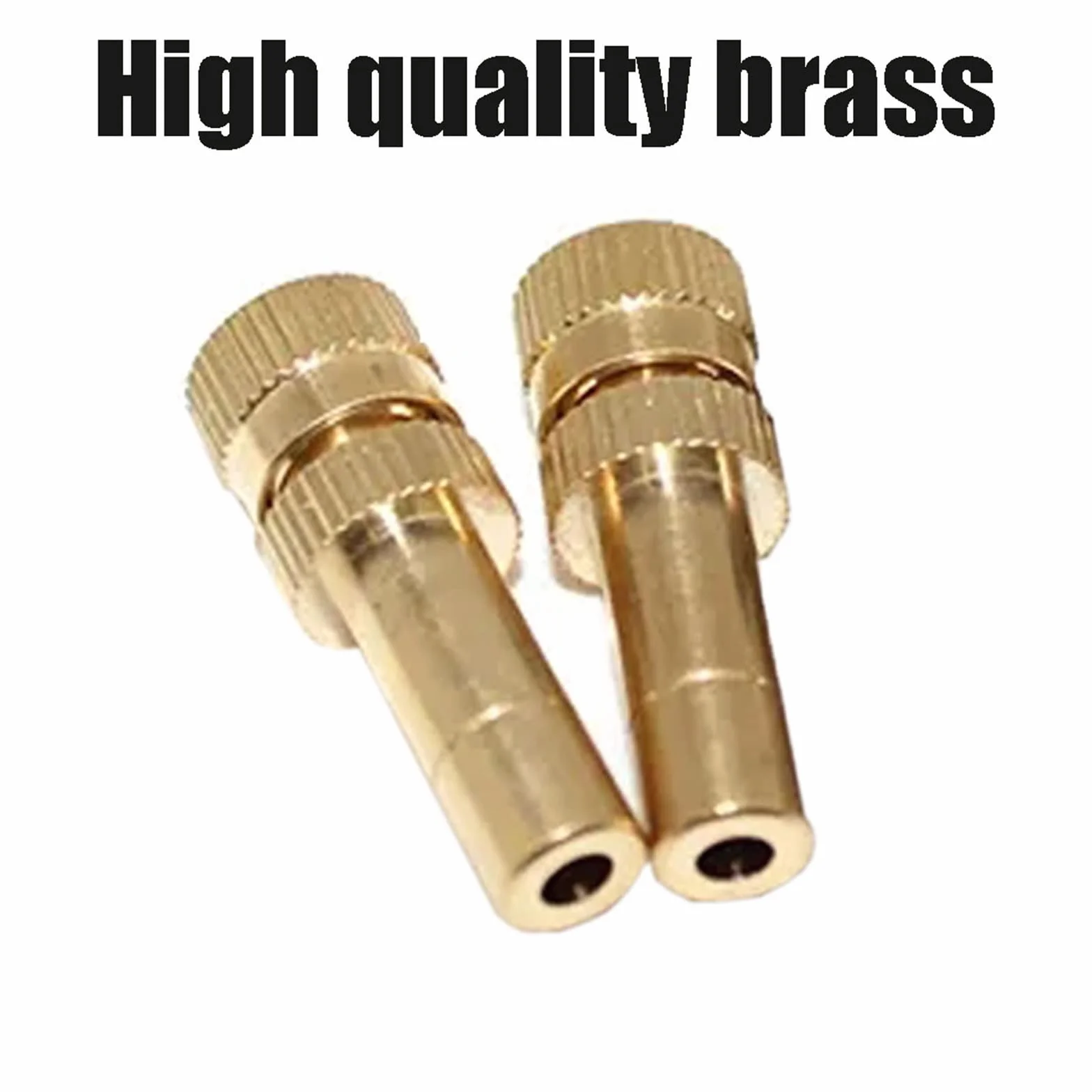 50 ugelli nebulizzatori a bassa pressione per sistema di raffreddamento, ugelli nebulizzatori in ottone, connettore rapido, ugello nebulizzatore per acqua per patio, giardino, kit di irrigazione, co