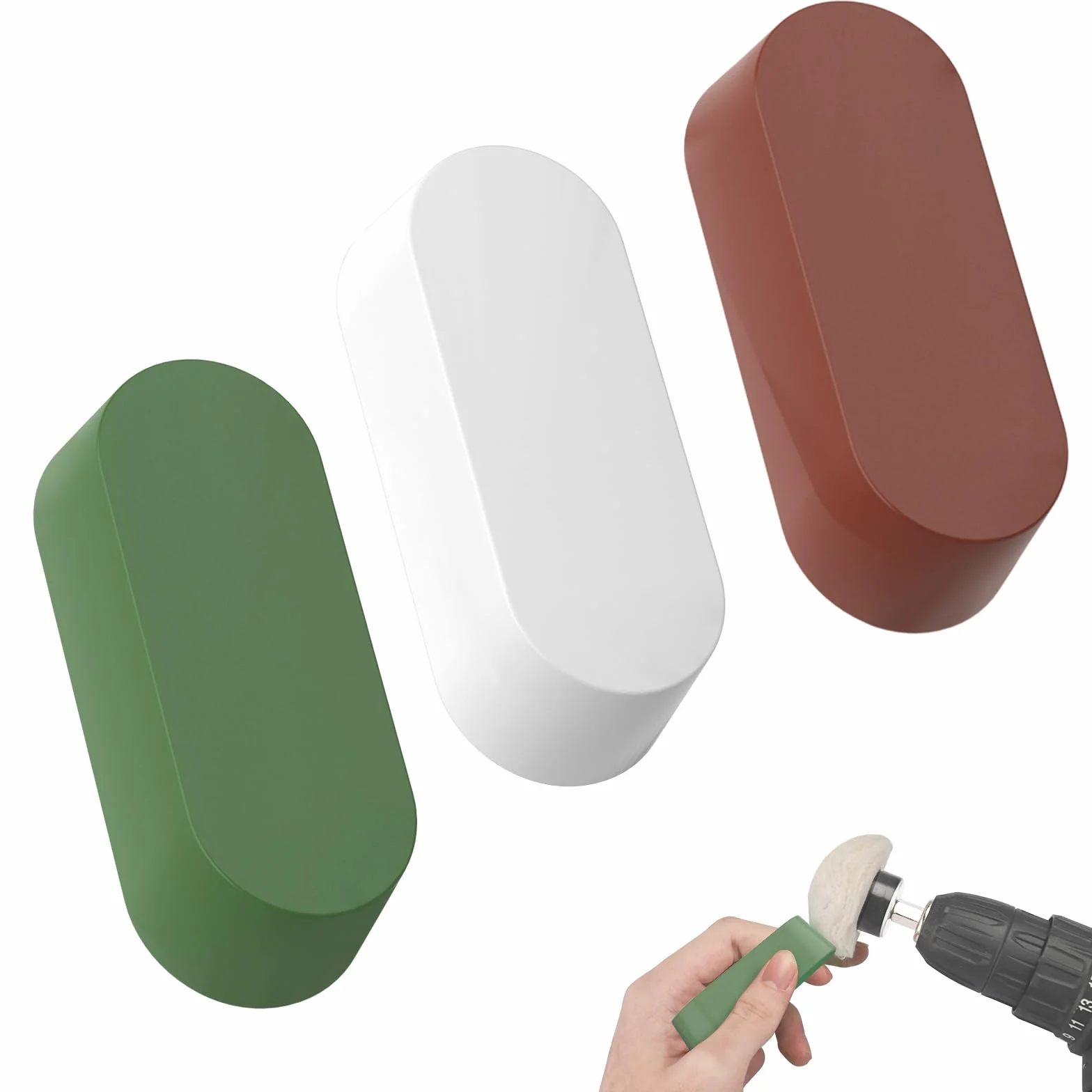 3 Pezzi Pasta Lucidante, Cera Lucidante Su Dischi Lucidanti per Pneumatici Le Cere Lucidanti per Il Trattamento Delle Superfici Sono Adatte per Cerchi, Metallo, Legno