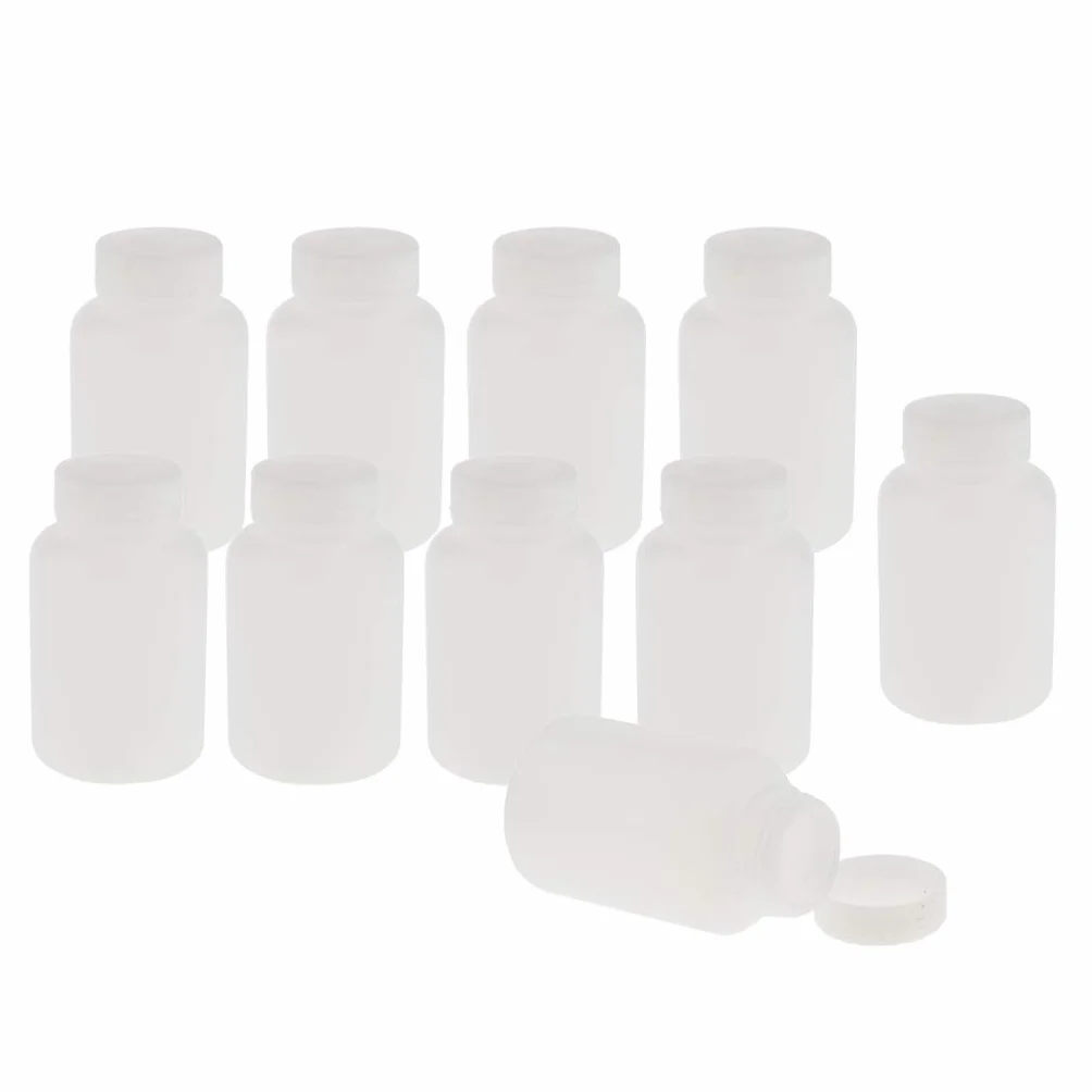 10 bottiglie di plastica vuote graduate per laboratorio chimico, 150 ml