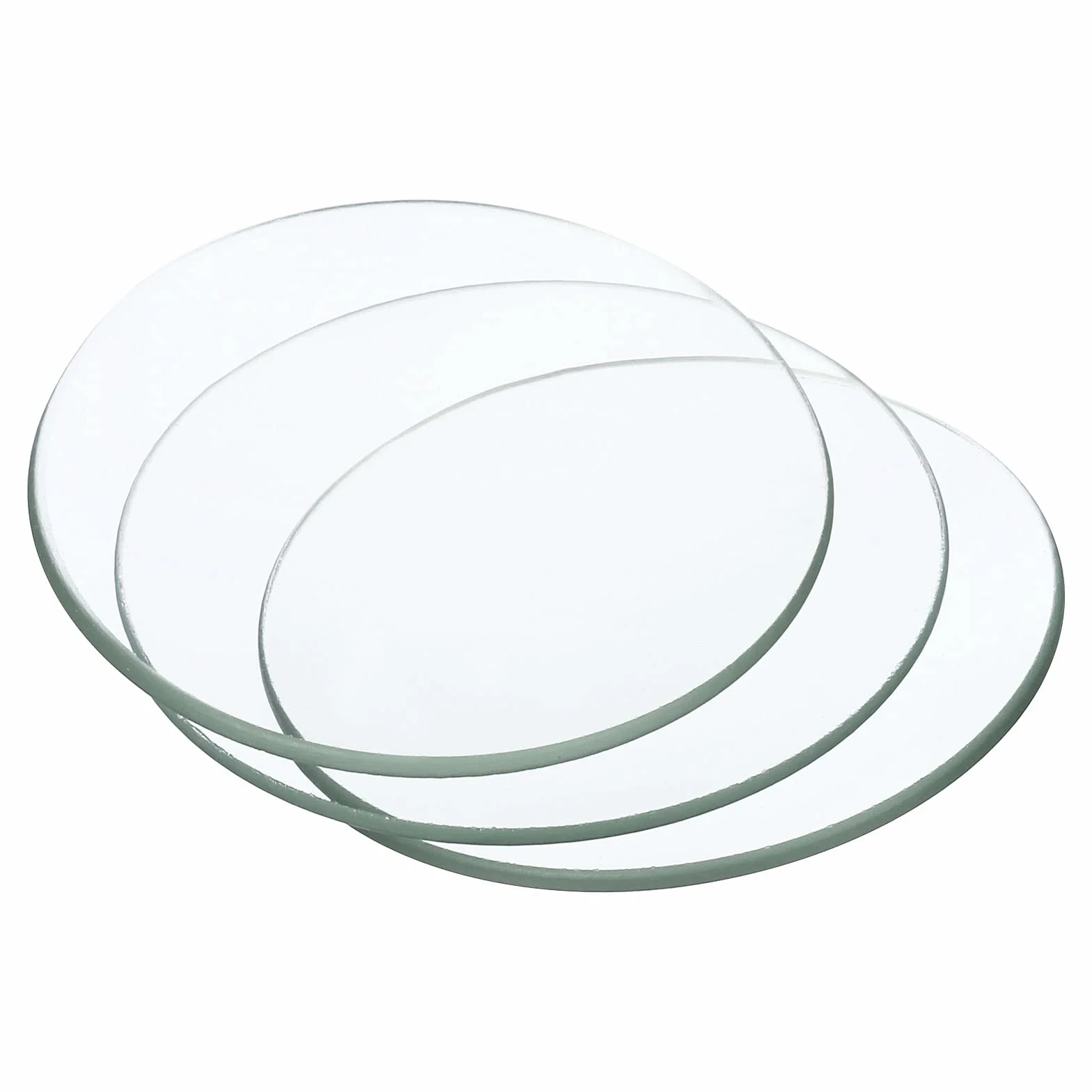 PATIKIL 60 mm Diametro Vetro Orologio 3 pz Coperchio Becher Bordi Lisci Arco Smussato per Laboratorio Trasparente