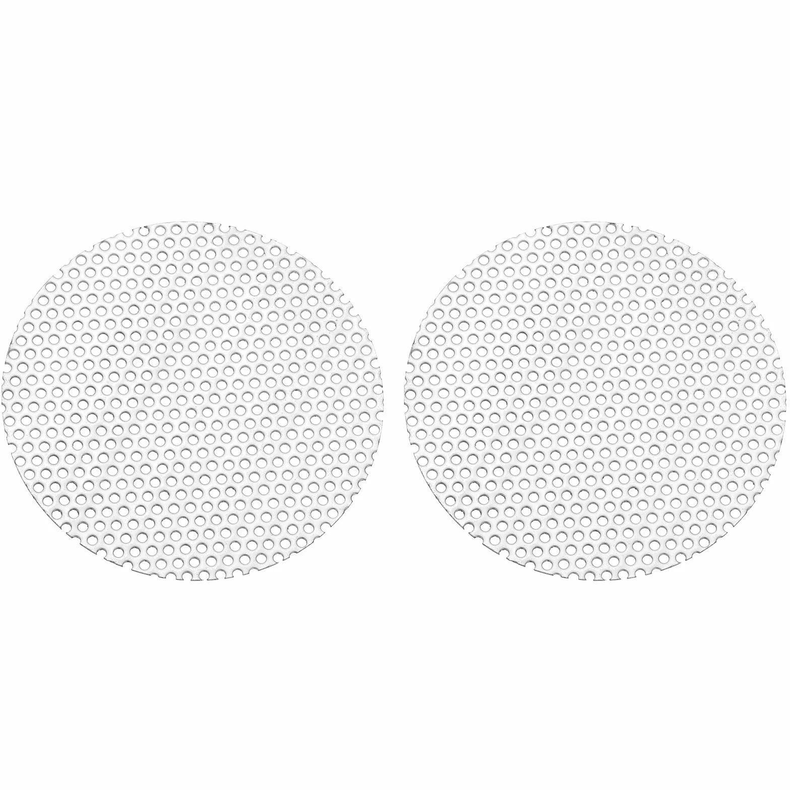PATIKIL 2.8" Diametro 304 Lamiera Forata in Acciaio Inossidabile, 2 Pz 0.06" Foro 19GA Rete metallico Espansa a Fette rotondo Piastra Schermo Decorativo per Griglie, Tono Argento